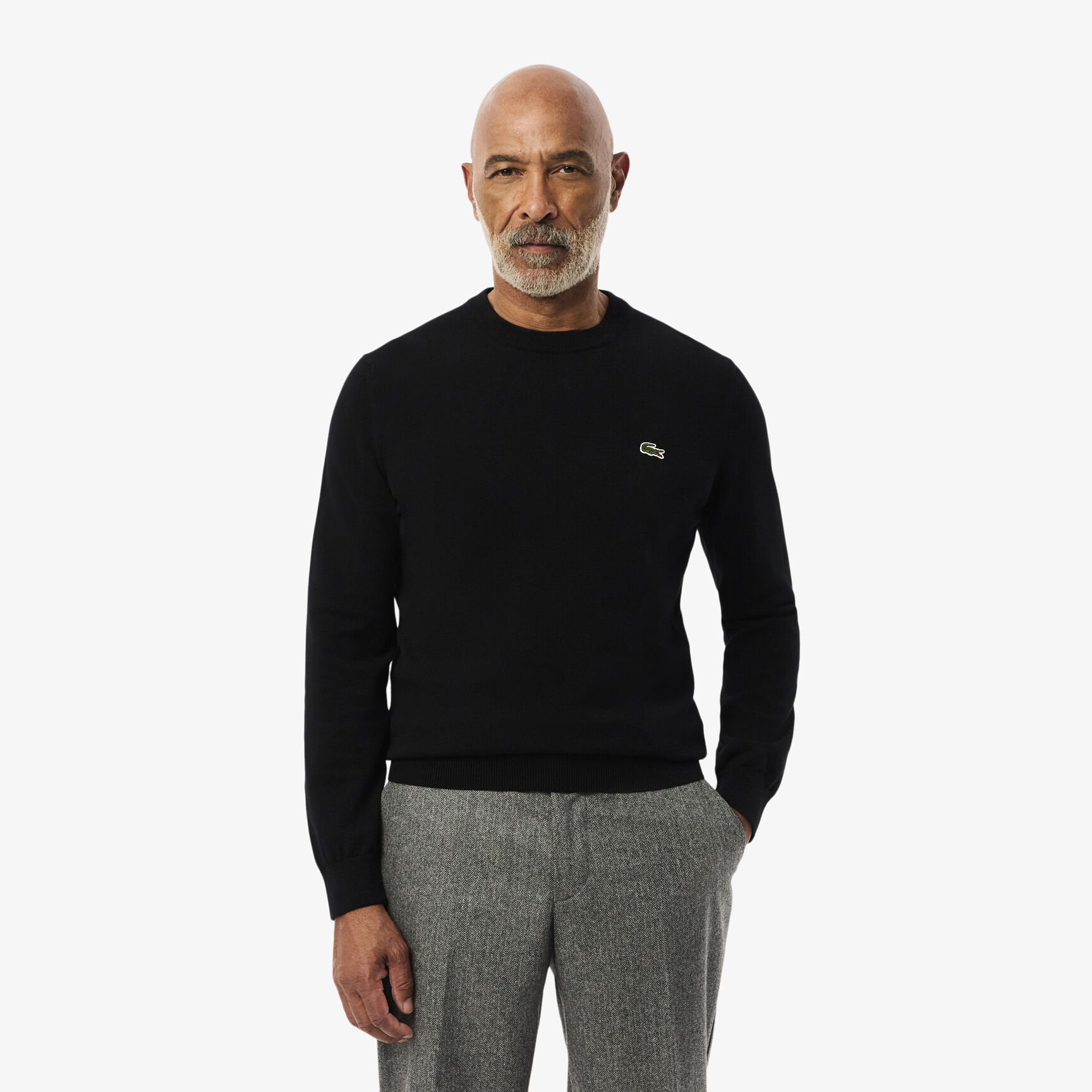 Monochrome Crew Neck Cotton Sweater 