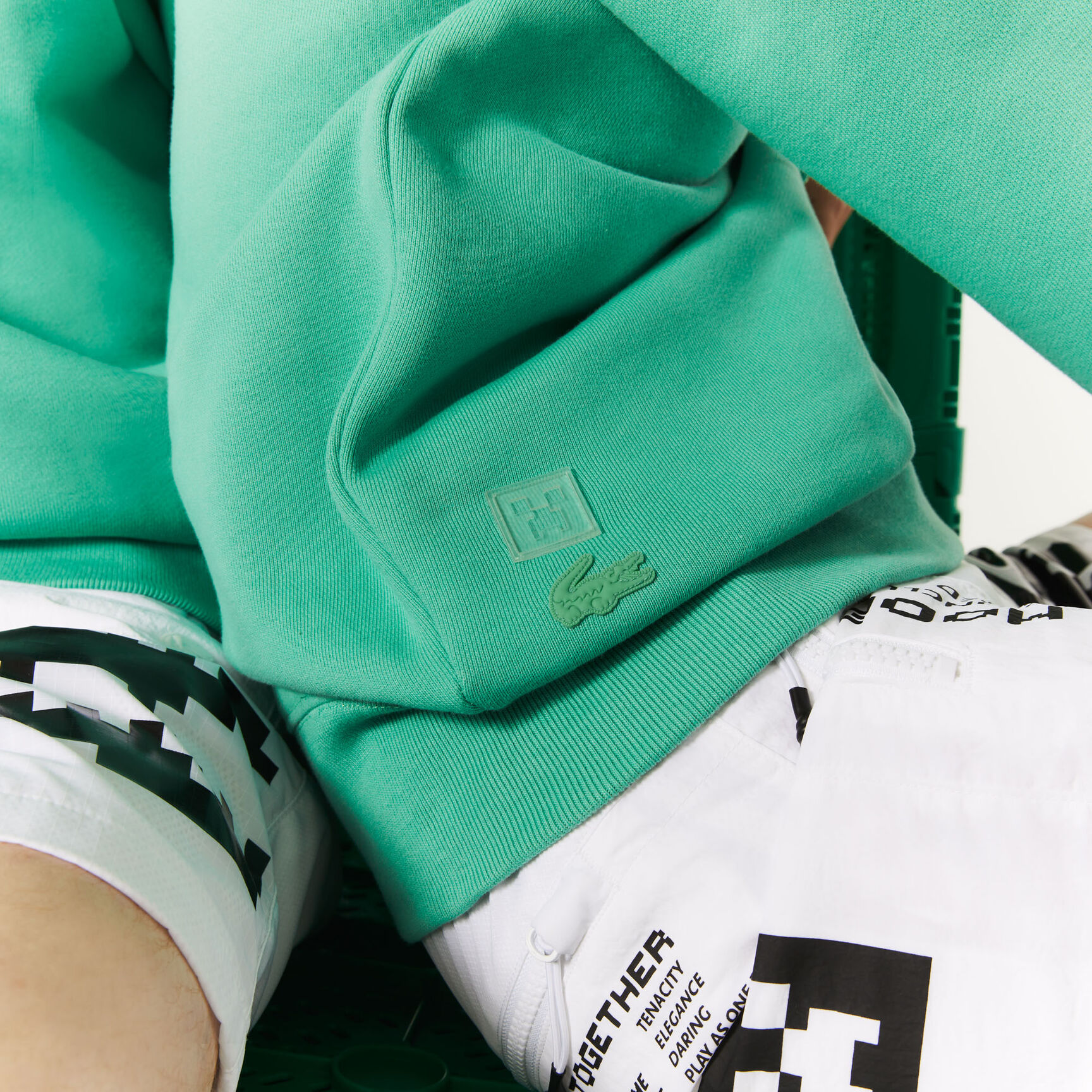 هودي صوف قطني للجنسين مجموعة Lacoste x Minecraft