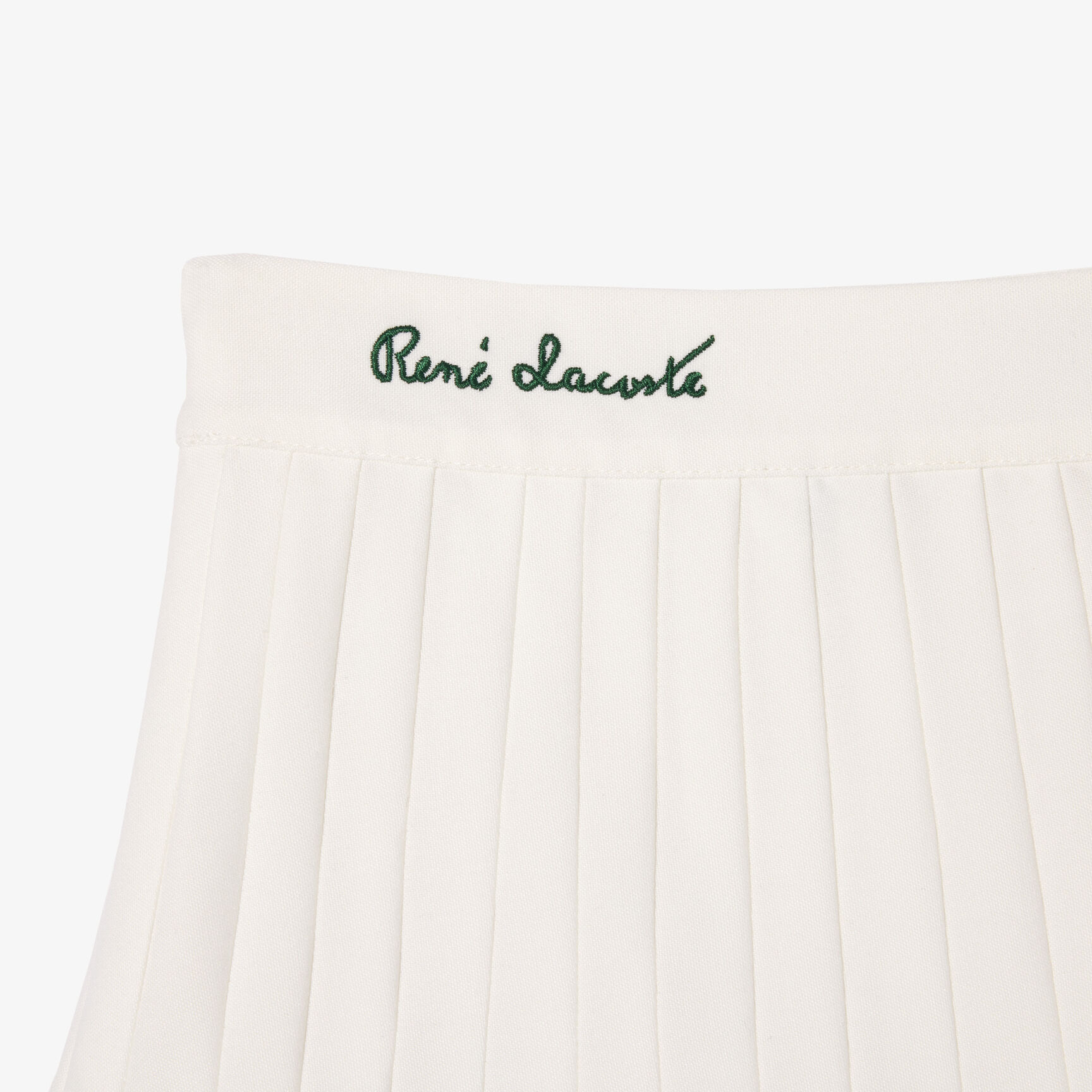 Short Pleated Twill Skirt