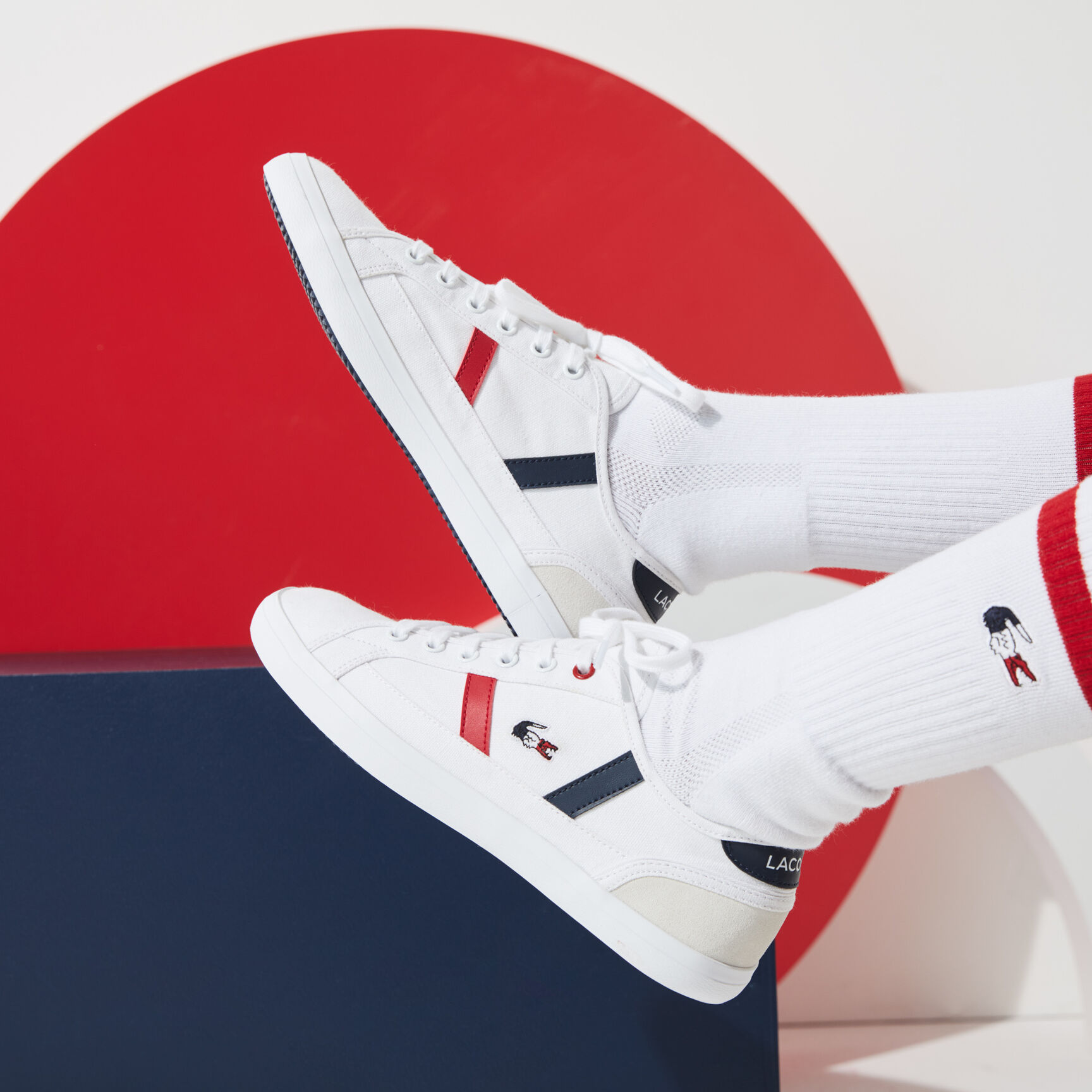 Women's Sideline Tricolore Leather Trainers Women's Sideline Tricolore Leather Trainers