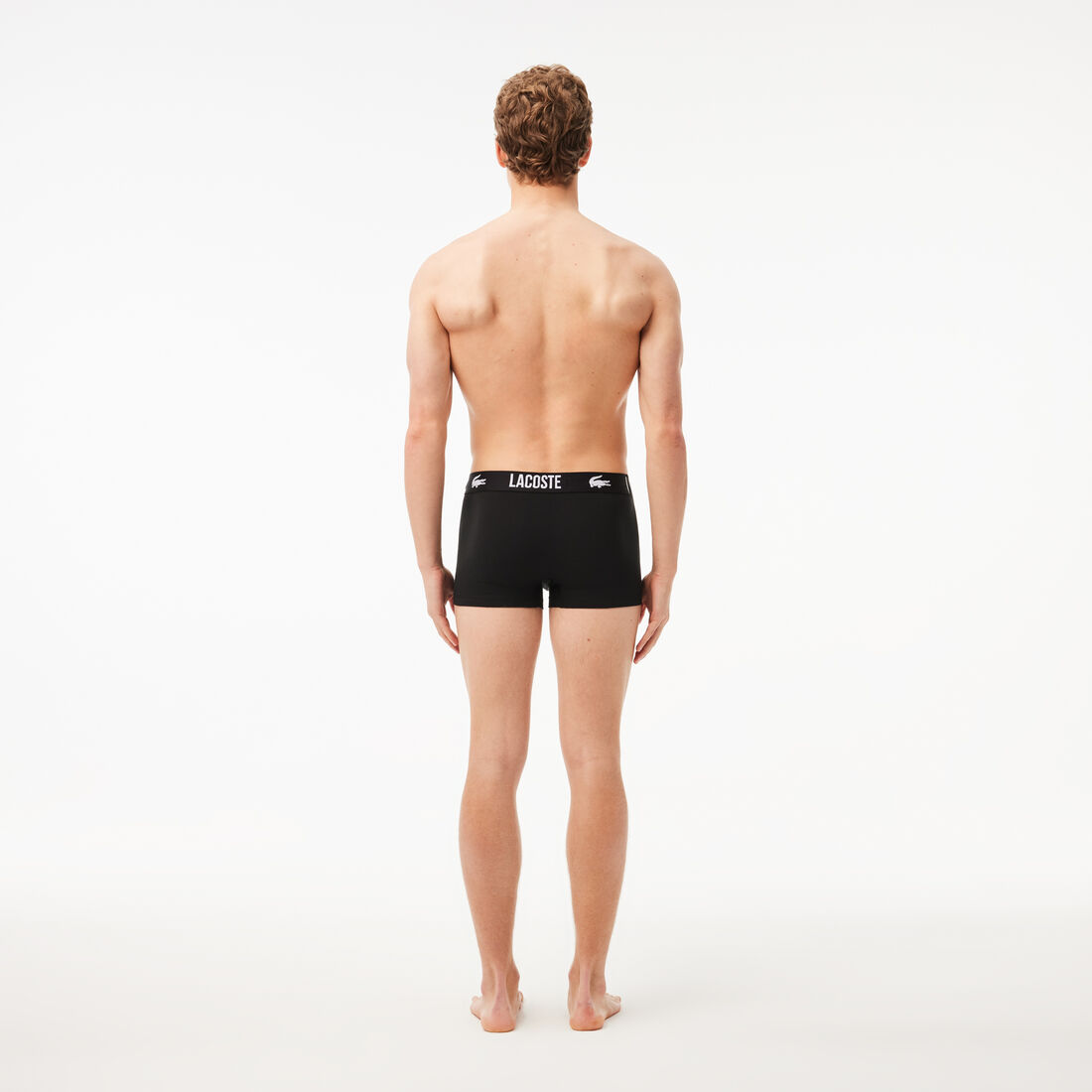 طقم بوكسر لاكوست جيرسيه بشعار الماركة للرجال، 3 قطع طقم بوكسر لاكوست جيرسيه بشعار الماركة للرجال، 3 قطع