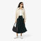 Long Pleated Elasticated Waist Skirt