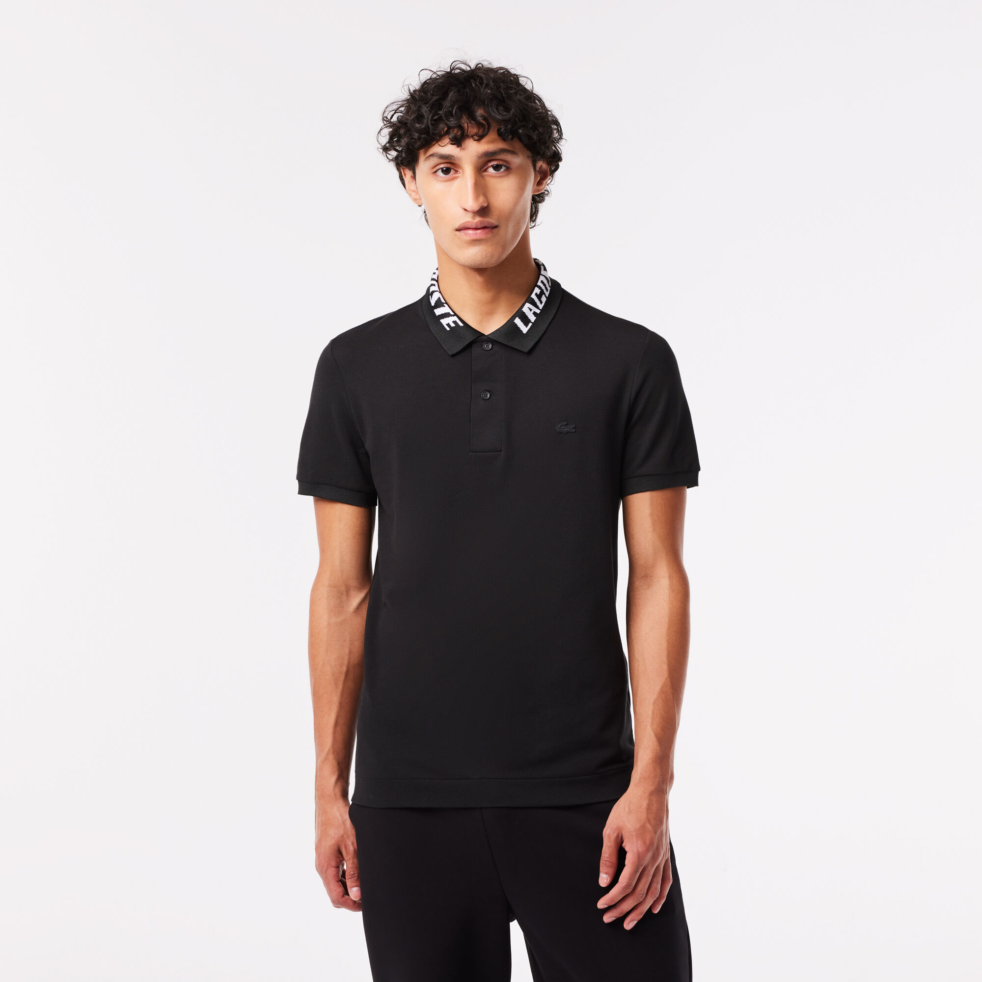Men's slim fit lacoste polo shirt in stretch petit piqué discount