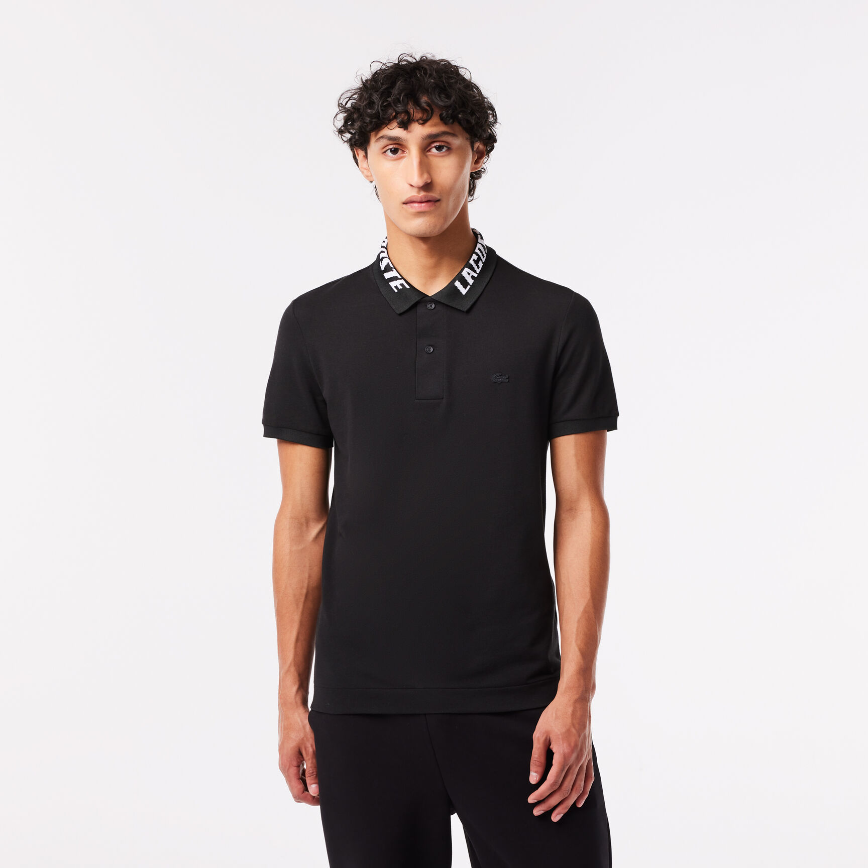 Men's Lacoste Branded Slim Fit Stretch Pique Polo Men's Lacoste Branded Slim Fit Stretch Pique Polo