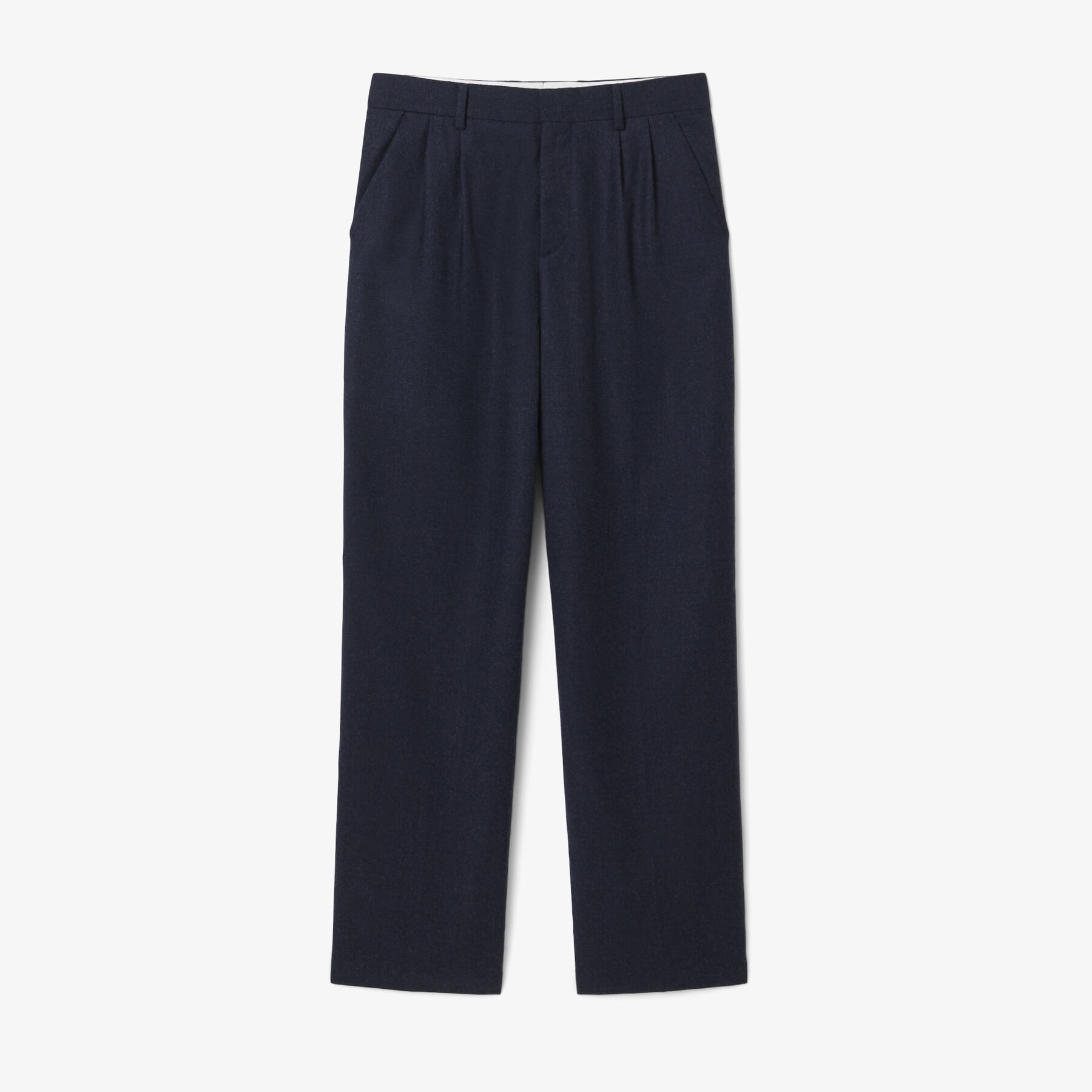 lacoste straight fit felted wool pants