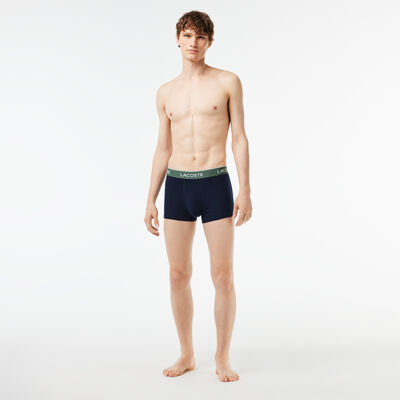 Pack Of 3 Navy Casual Trunks With Contrasting Waistband
