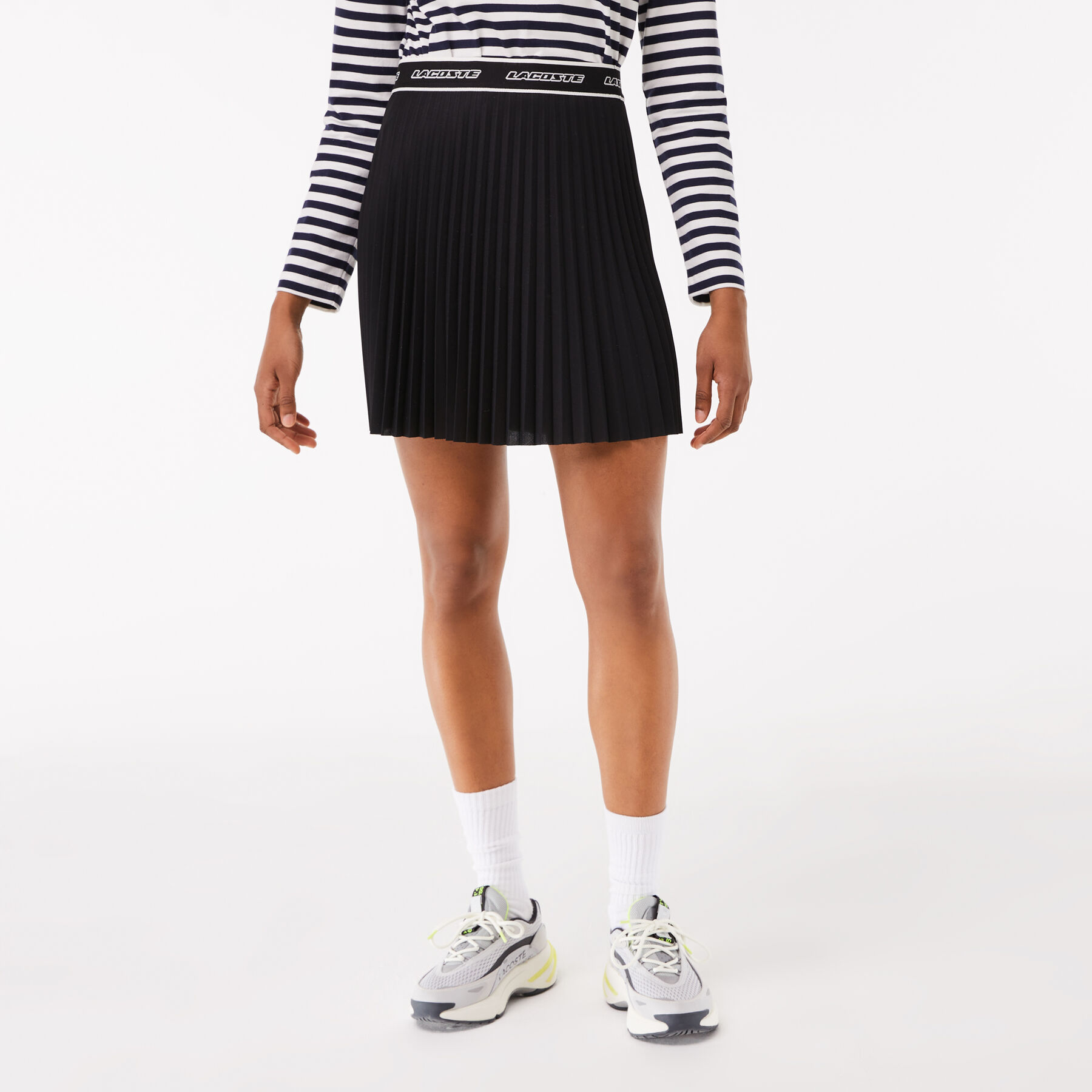 Women's Lacoste Elasticised Waist Short Pleated Skirt women s lacoste elasticised waist short pleated skirt