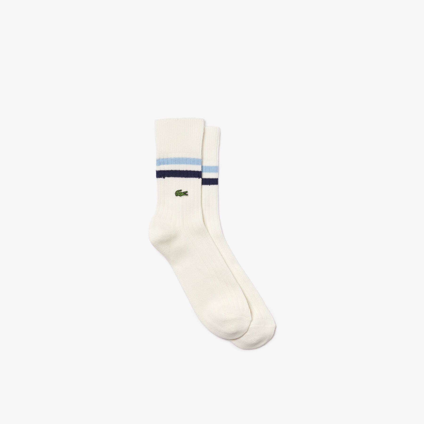 lacoste men s striped ankle stretch cotton socks