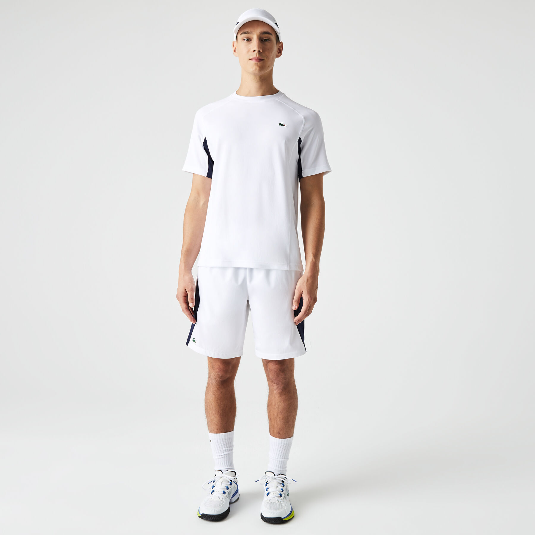 Men's Lacoste SPORT Color-Block Ultra-Dry Piqué Tennis T-Shirt men s lacoste sport color block ultra dry piqu tennis t shirt