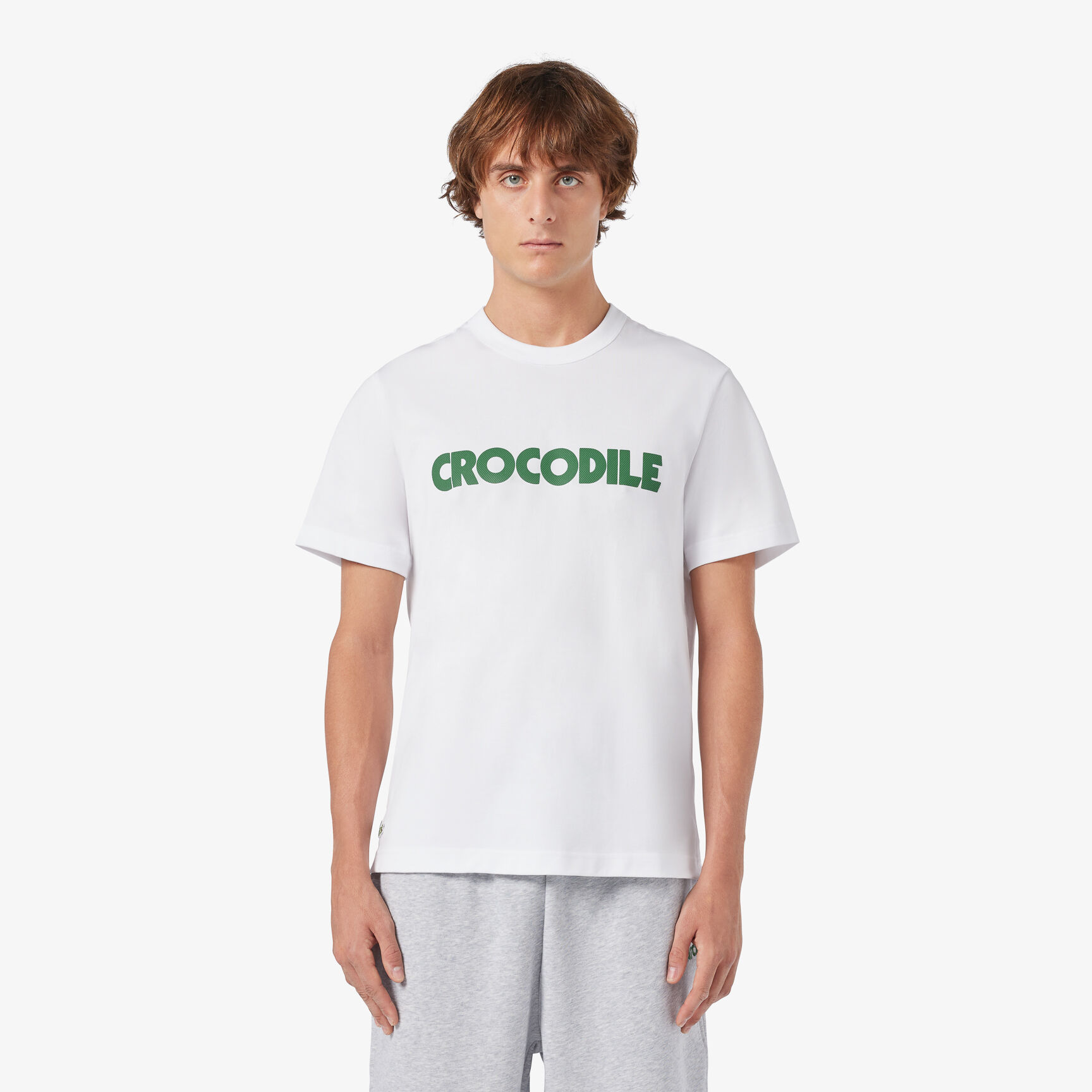 Pique Effect Slogan Cotton Jersey T-shirt Pique Effect Slogan Cotton Jersey T-shirt