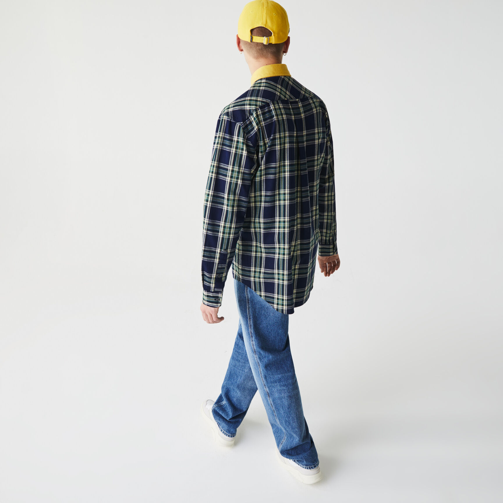Unisex Lacoste LIVE Boxy Fit Check Cotton Shirt Unisex Lacoste LIVE Boxy Fit Check Cotton Shirt