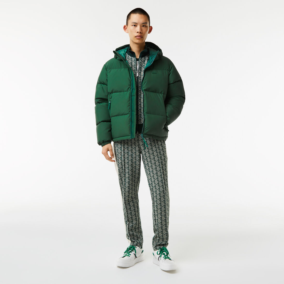 Men's Lacoste Quilted Water-Repellent Short Jacket Men's Lacoste Quilted Water-Repellent Short Jacket