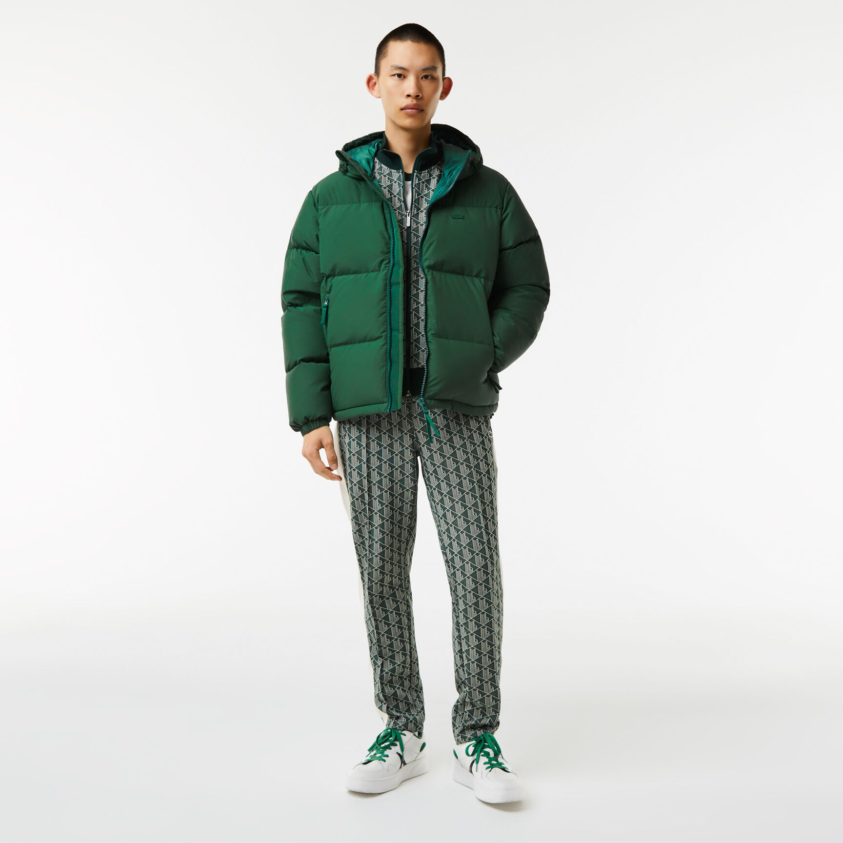 Men's Lacoste Quilted Water-Repellent Short Jacket Men's Lacoste Quilted Water-Repellent Short Jacket