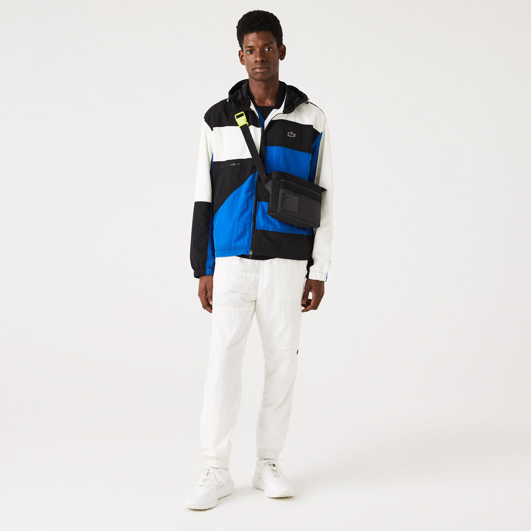 Men's Lacoste Signature Print Water-Repellent Reporter Bag Men's Lacoste Signature Print Water-Repellent Reporter Bag