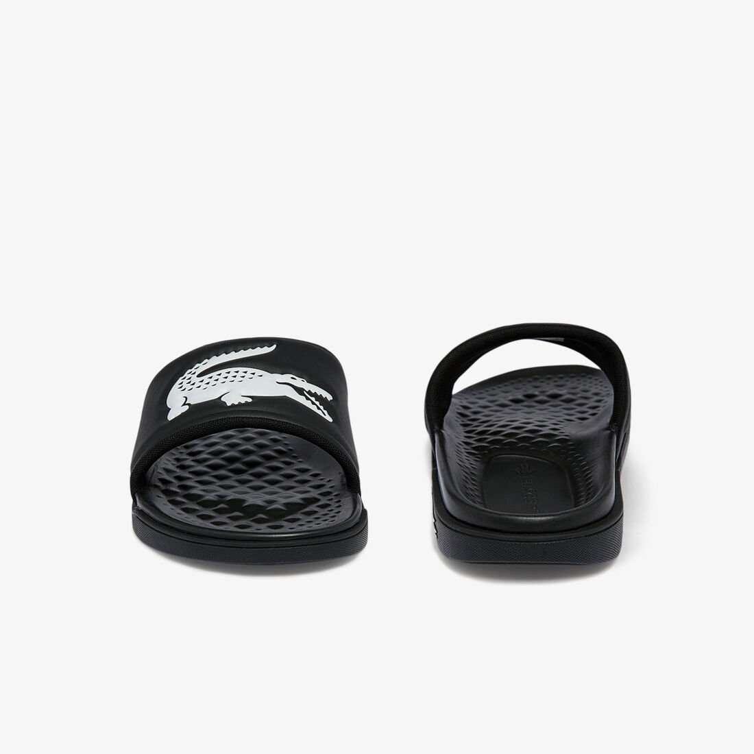 Men's Croco Dualiste Synthetic Logo Strap Slides Men's Croco Dualiste Synthetic Logo Strap Slides