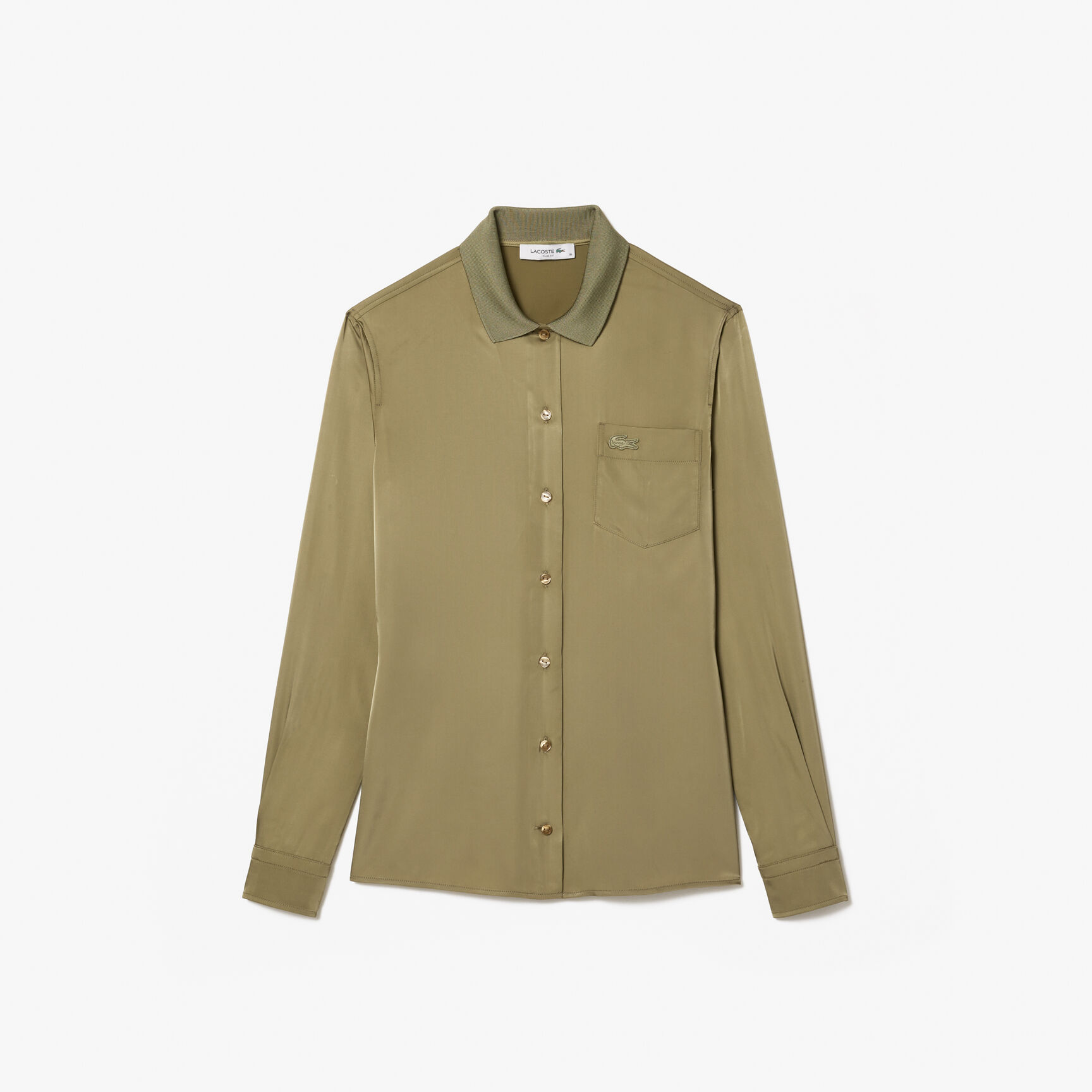 Fluid Ribbed Collar Shirt