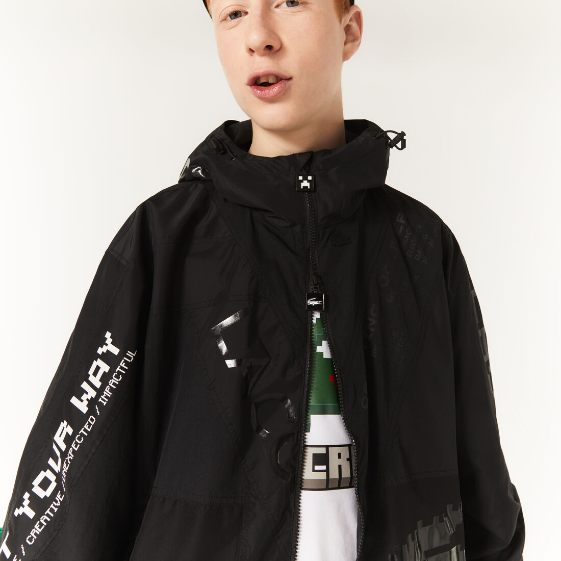 Unisex Lacoste L!VE x Minecraft Zippered Jacket Unisex Lacoste L!VE x Minecraft Zippered Jacket