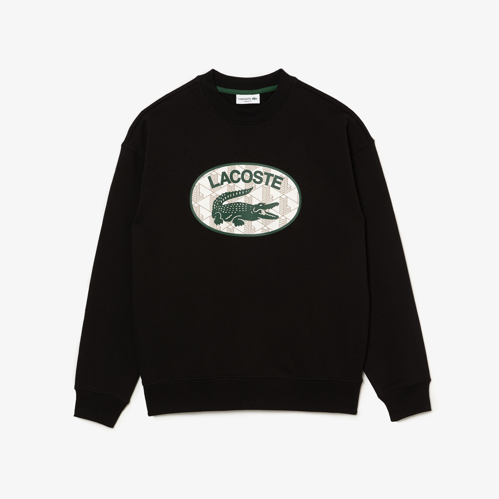 Men's Loose Fit Branded Monogram Print Sweatshirt Men's Loose Fit Branded Monogram Print Sweatshirt