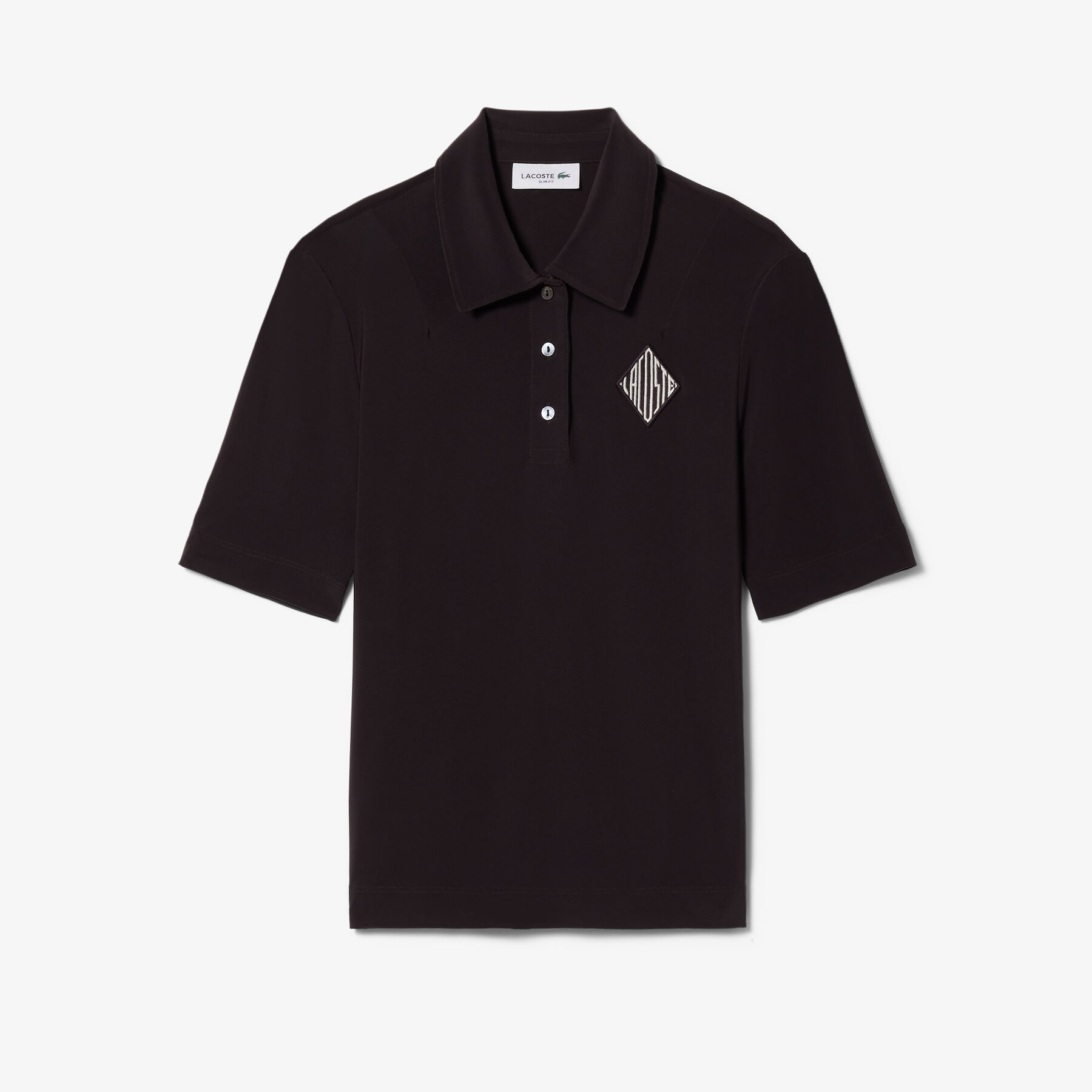 lacoste slim fit embroidered polo shirt