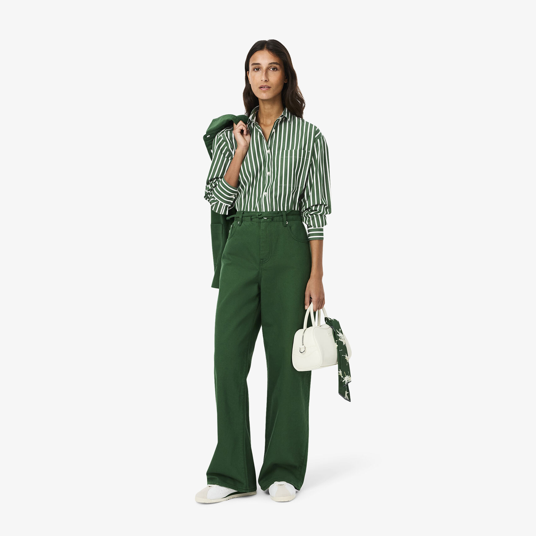 قميص بوبلين قطني كبير الحجم