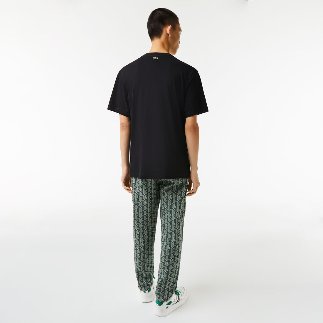 Men's Regular Fit Branded Monogram Print T-Shirt Men's Regular Fit Branded Monogram Print T-Shirt