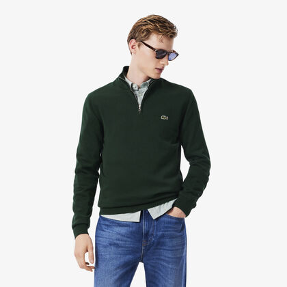 سترة قطنية بسحاب وياقة عالية