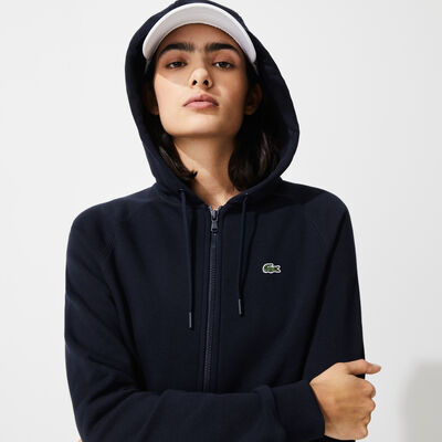 Women's Lacoste Sport Hooded Fleece Zip Tennis Sweatshirt