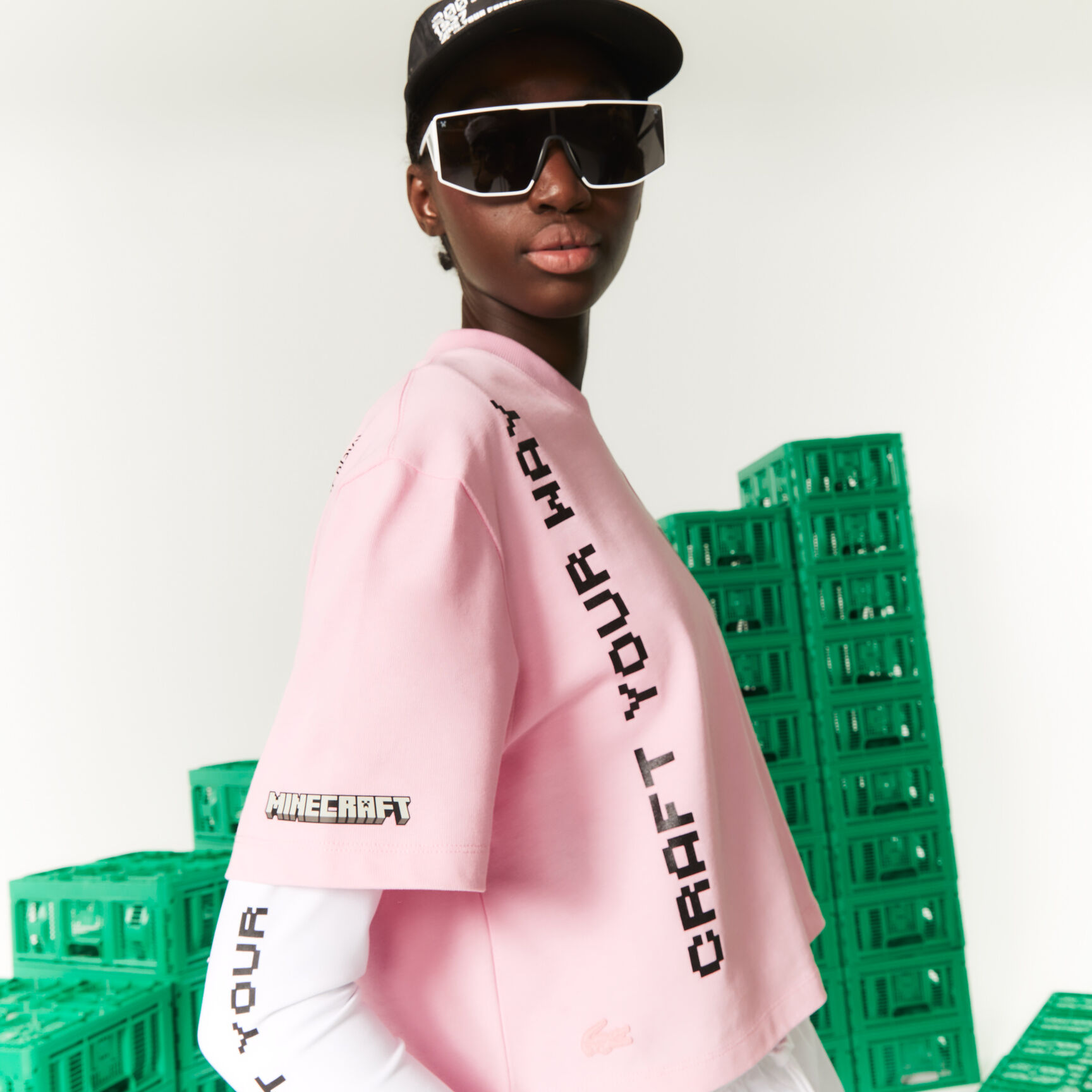 Women's Lacoste L!VE x Minecraft Short Organic Cotton T-Shirt