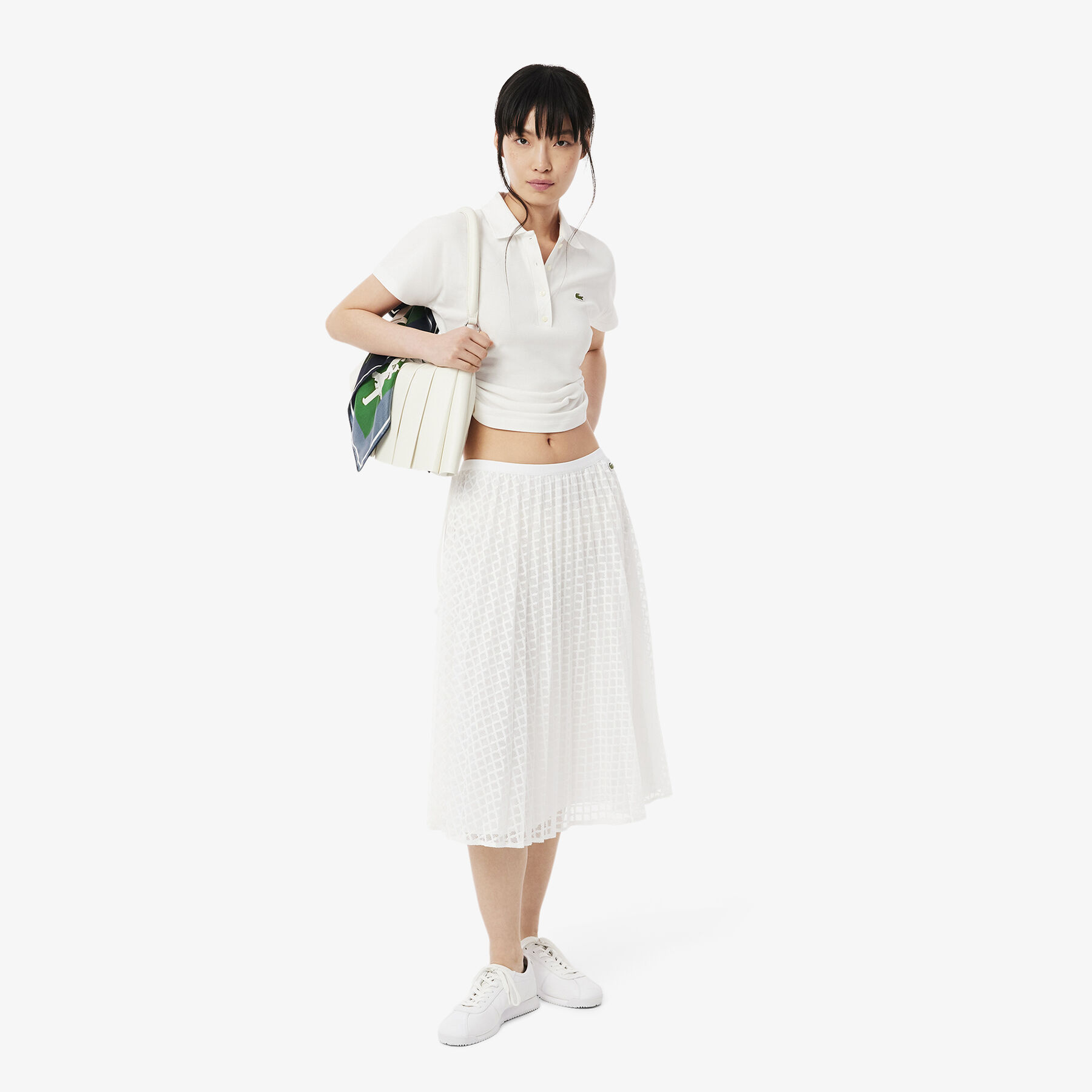 Pleated Lace Skirt lacoste pleated lace skirt