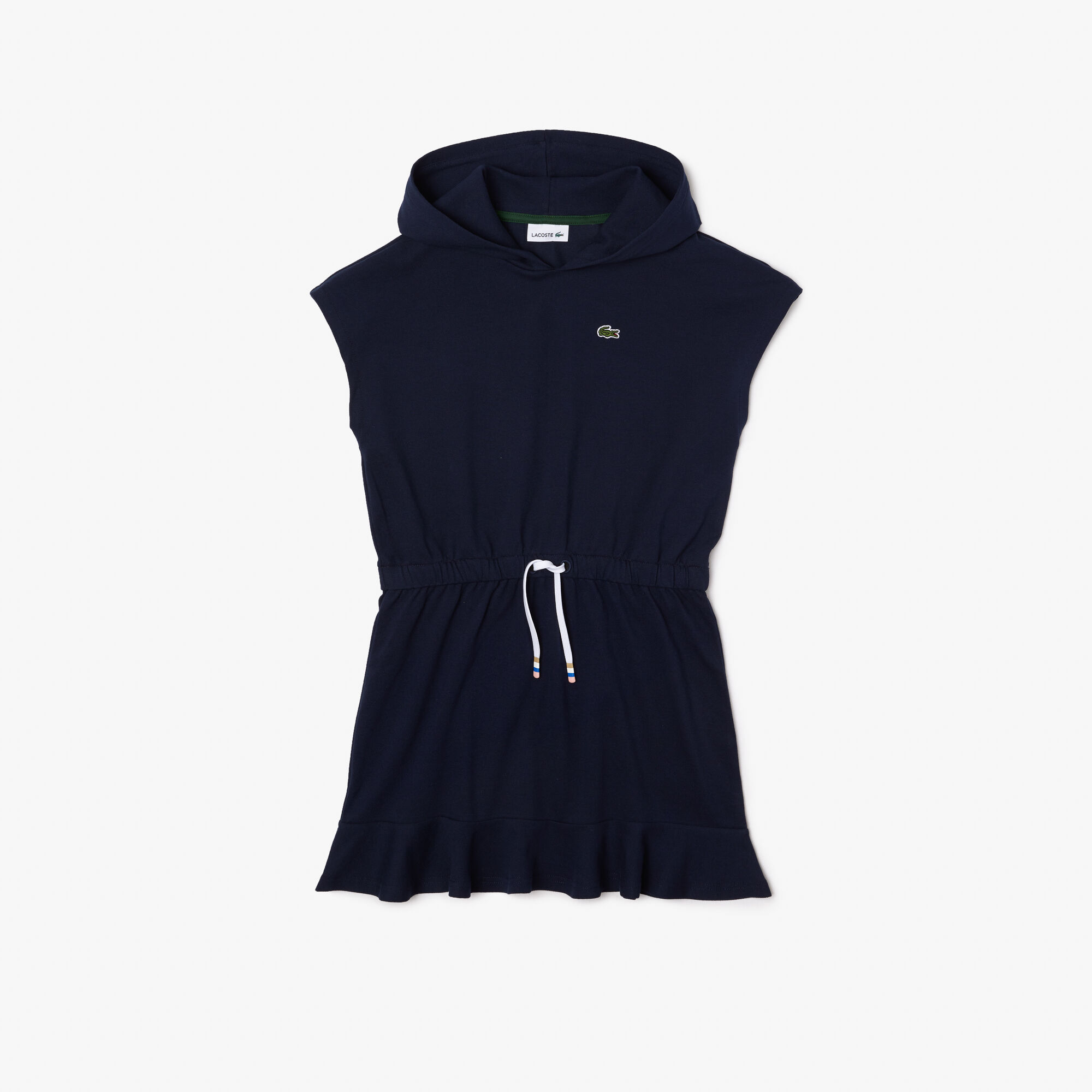 Girls Lacoste Stretch Pique Sleeveless Sweater Dress