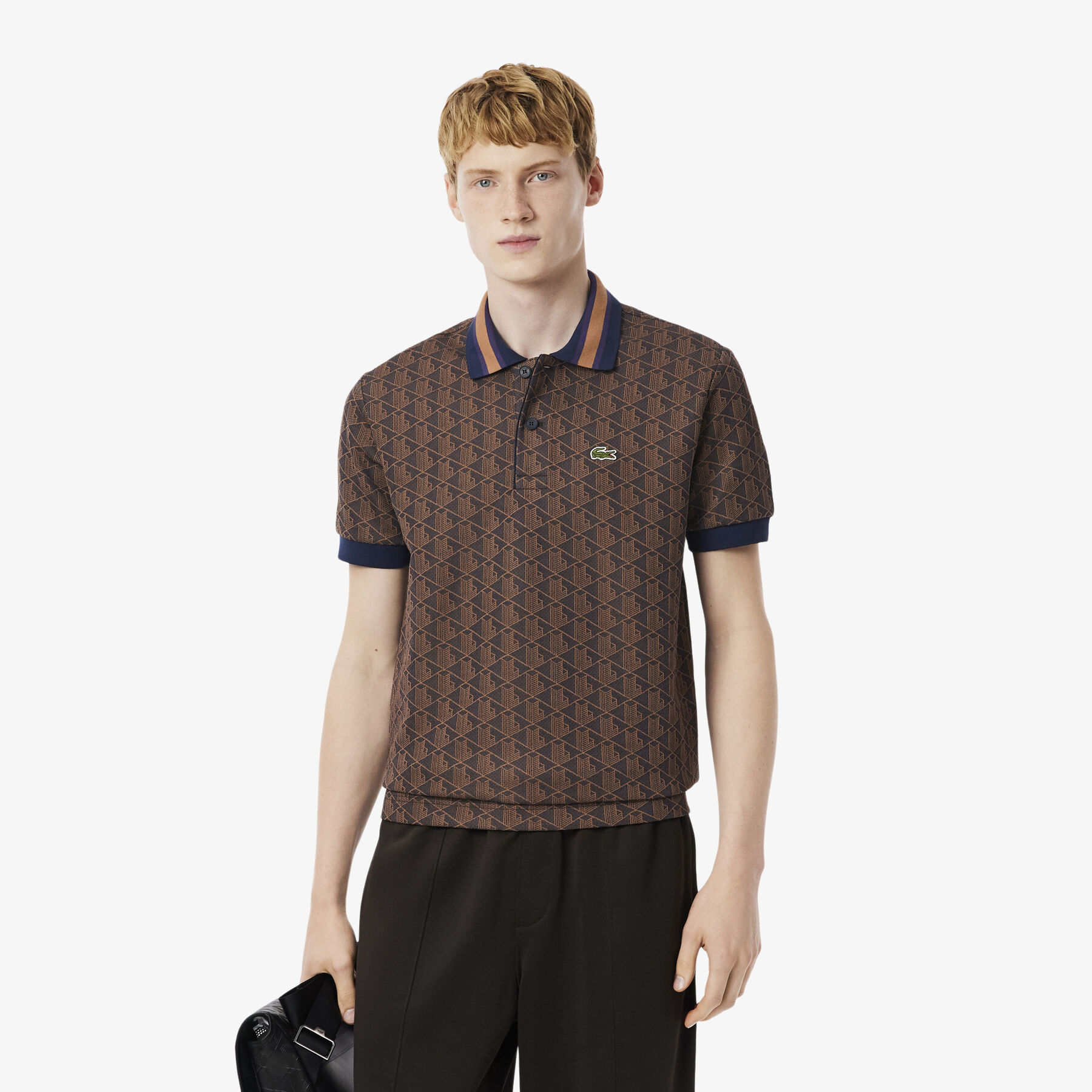 Classic Fit Monogram Jacquard Polo Shirt Classic Fit Monogram Jacquard Polo Shirt
