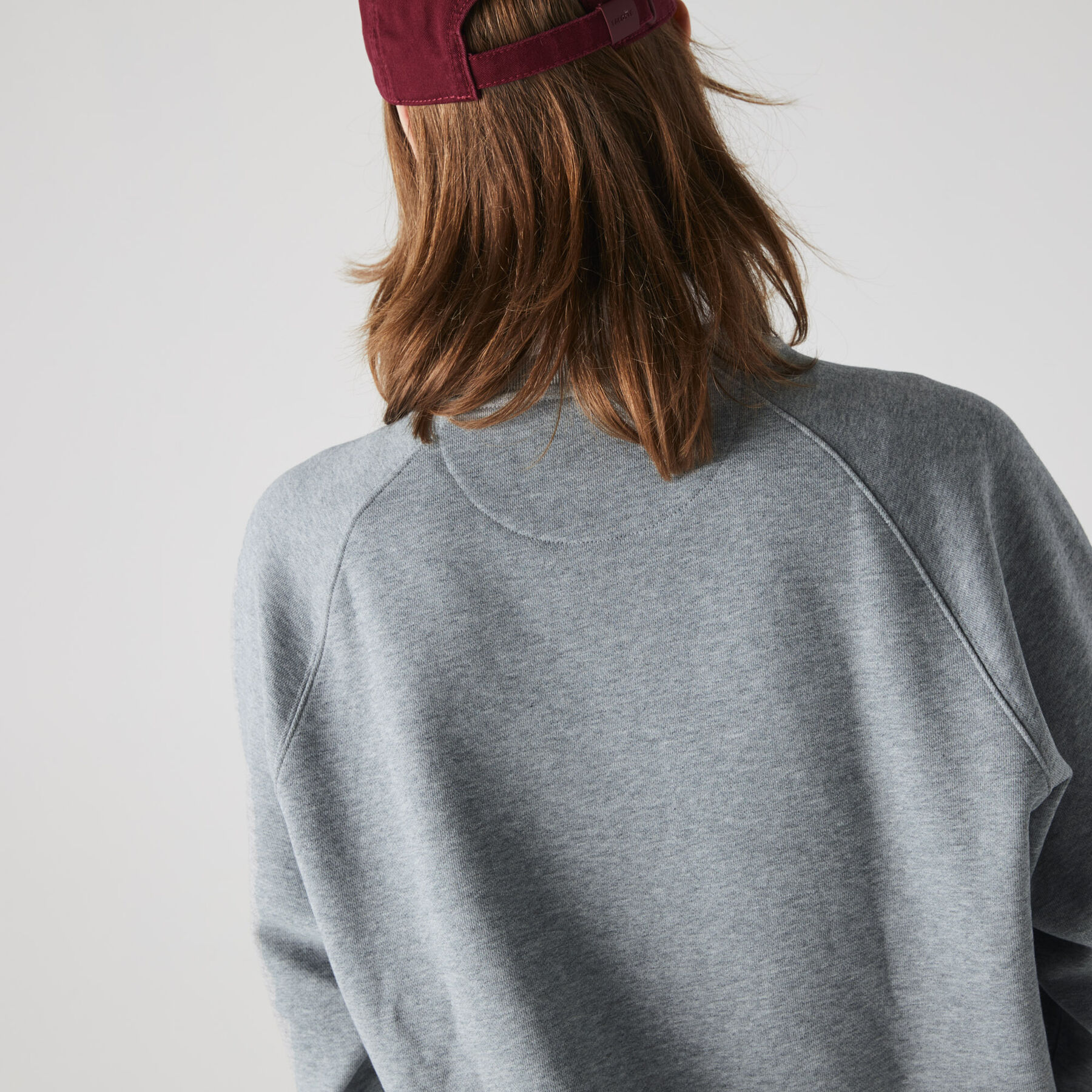 Women’s Crew Neck Vintage Print Lightweight Cotton Fleece Sweatshirt lacoste women s crew neck vintage print lightweight cotton fleece sweatshirt