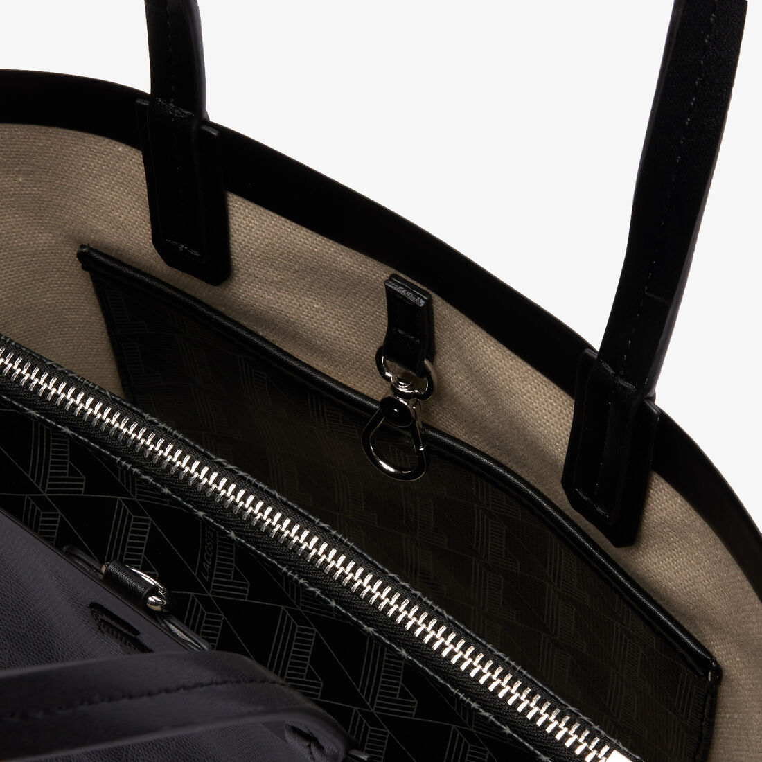 Zely Coated Canvas Monogram Small Tote Zely Coated Canvas Monogram Small Tote