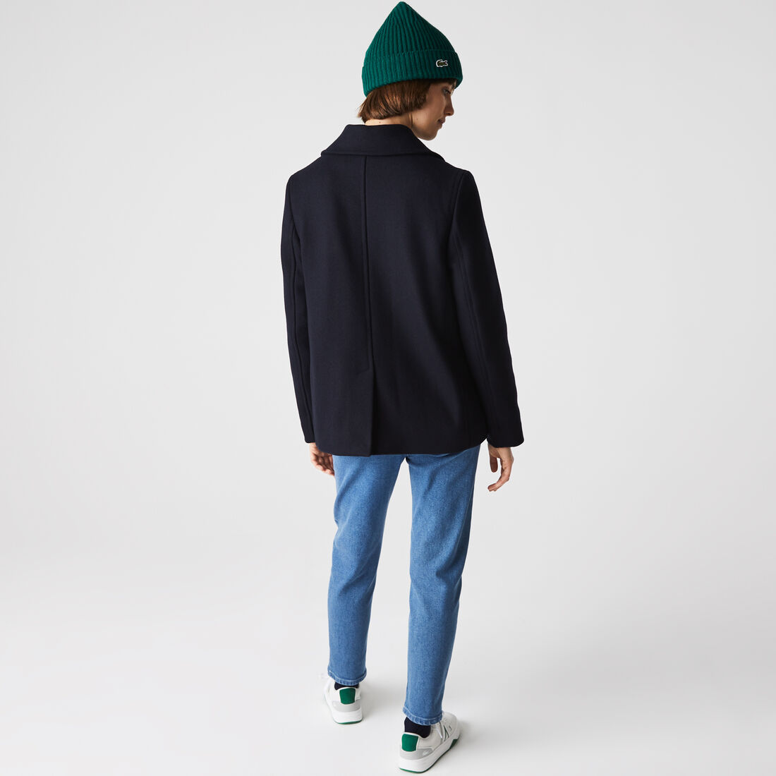 معطف من مزيج الصوف مزدوج الصدر للنساء معطف من مزيج الصوف مزدوج الصدر للنساء