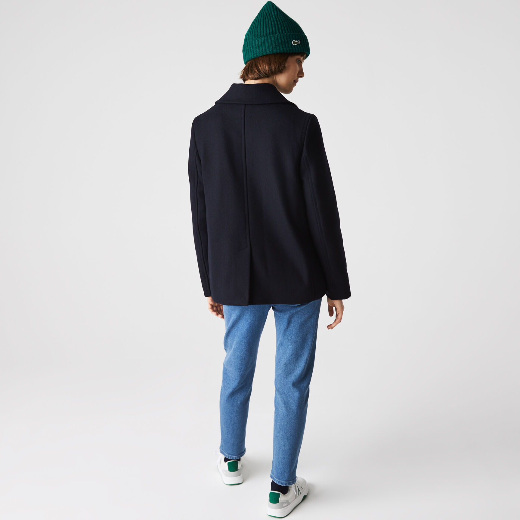 معطف من مزيج الصوف مزدوج الصدر للنساء معطف من مزيج الصوف مزدوج الصدر للنساء