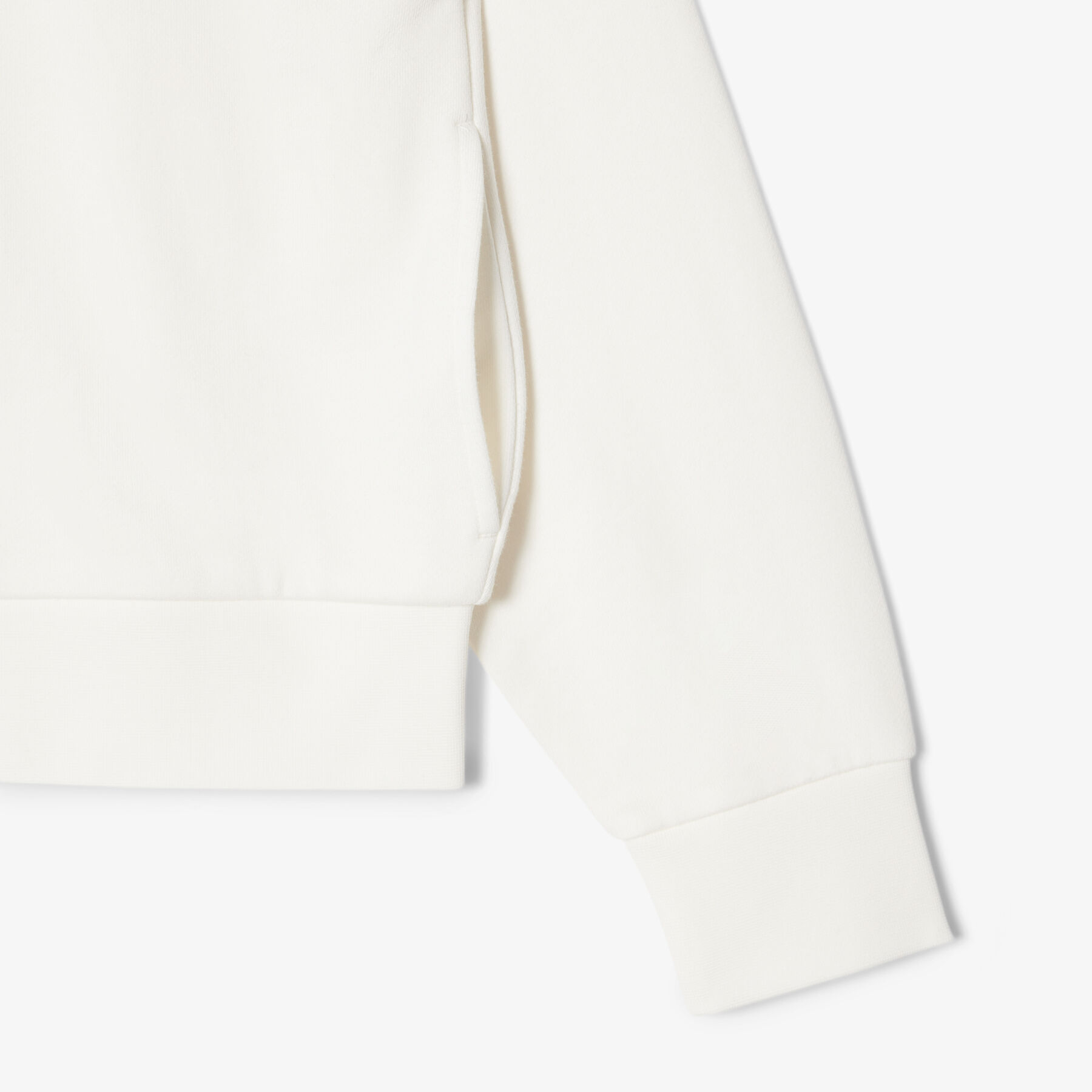 lacoste relaxed fit zipped badge sweatshirt