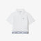 Girls' Lacoste Printed Band Cotton Piqué Cropped Polo Shirt girls lacoste printed band cotton piqu cropped polo shirt