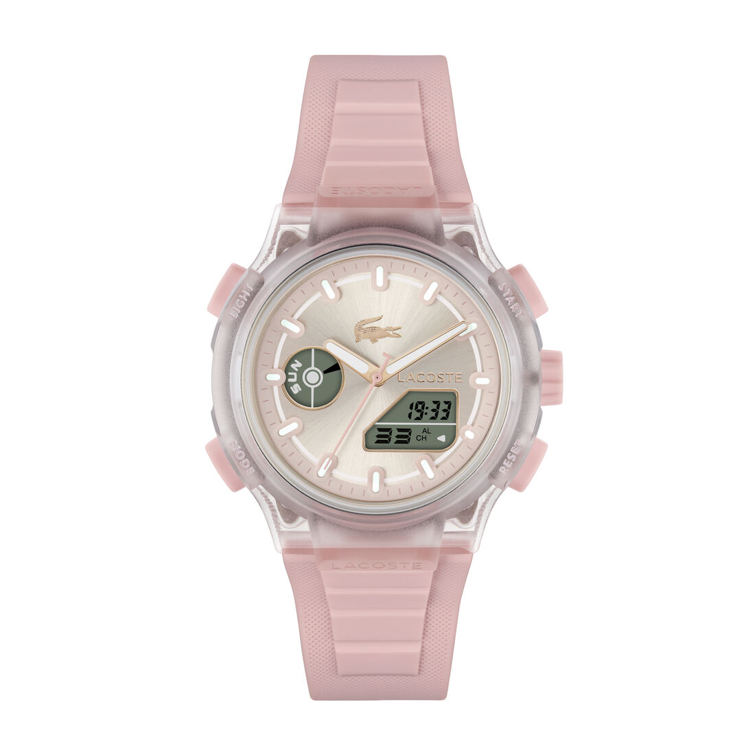 Pink Silicone Strap Women's Watch