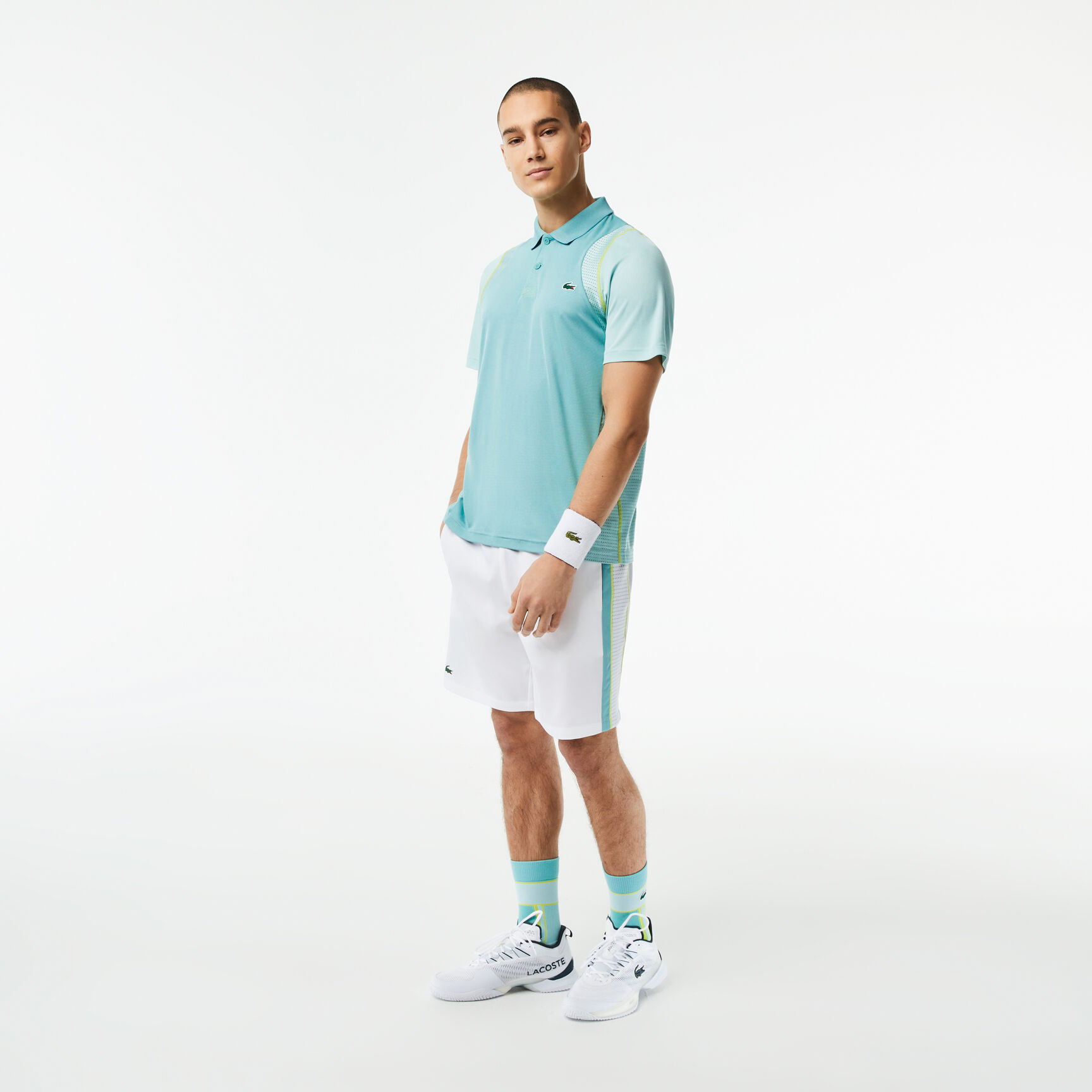 تيشيرت بولو بوليستر معاد تدويره للرجال مجموعة Lacoste Tennis تيشيرت بولو بوليستر معاد تدويره للرجال مجموعة Lacoste Tennis