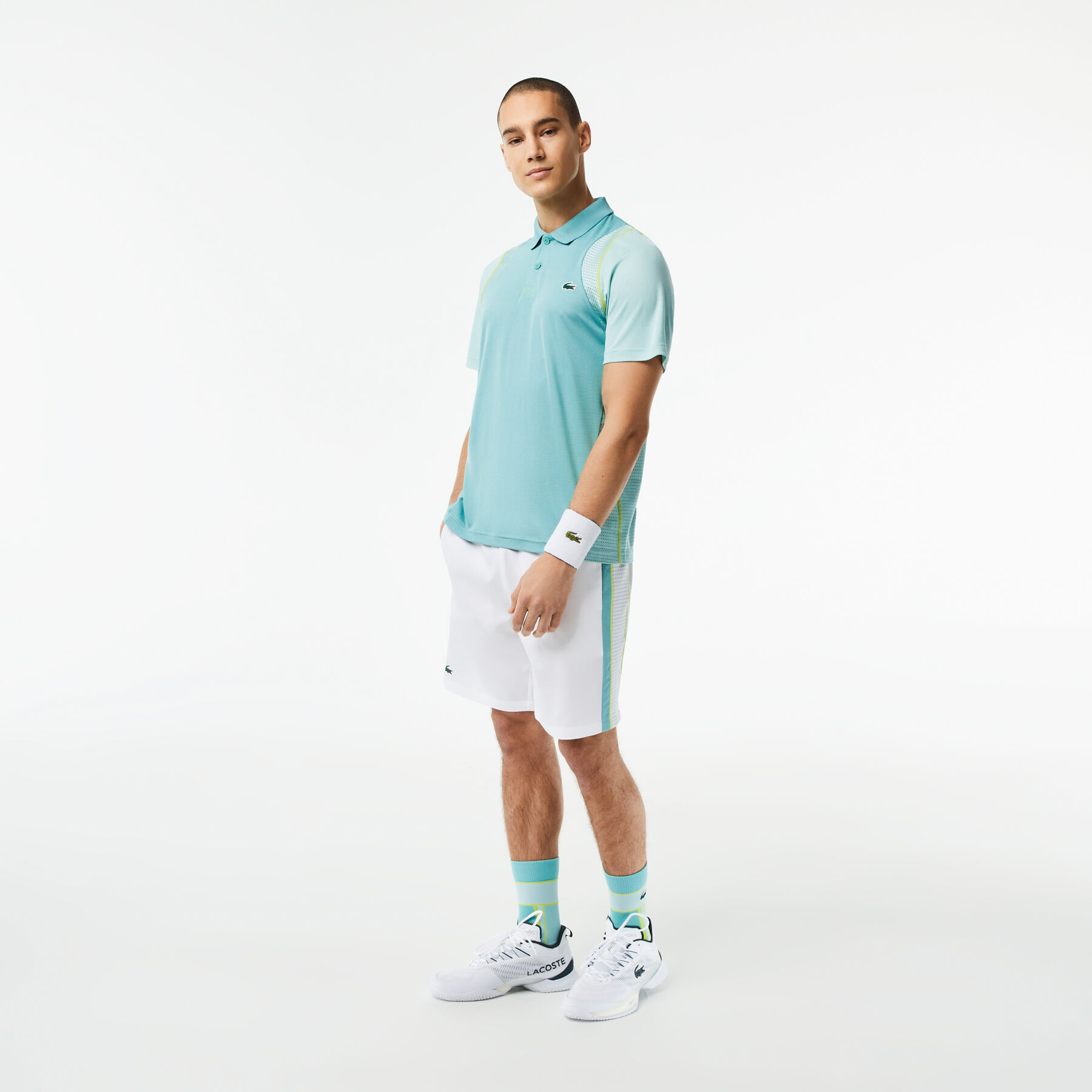 تيشيرت بولو بوليستر معاد تدويره للرجال مجموعة Lacoste Tennis لاكوست تيشيرت بولو بوليستر معاد تدويره للرجال مجموعة lacoste tennis