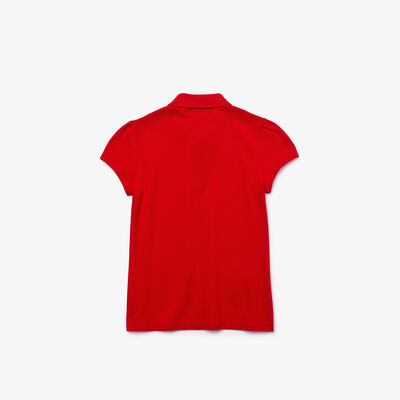 Girls' Lacoste Scalloped Collar Mini Piqué Polo Shirt