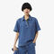 Oversized Lightweight Denim Polo Shirt Oversized Lightweight Denim Polo Shirt