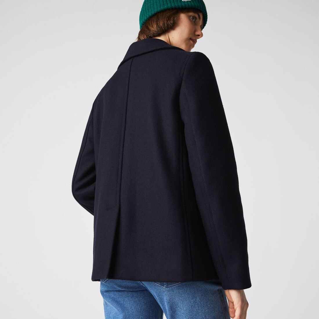 معطف من مزيج الصوف مزدوج الصدر للنساء معطف من مزيج الصوف مزدوج الصدر للنساء