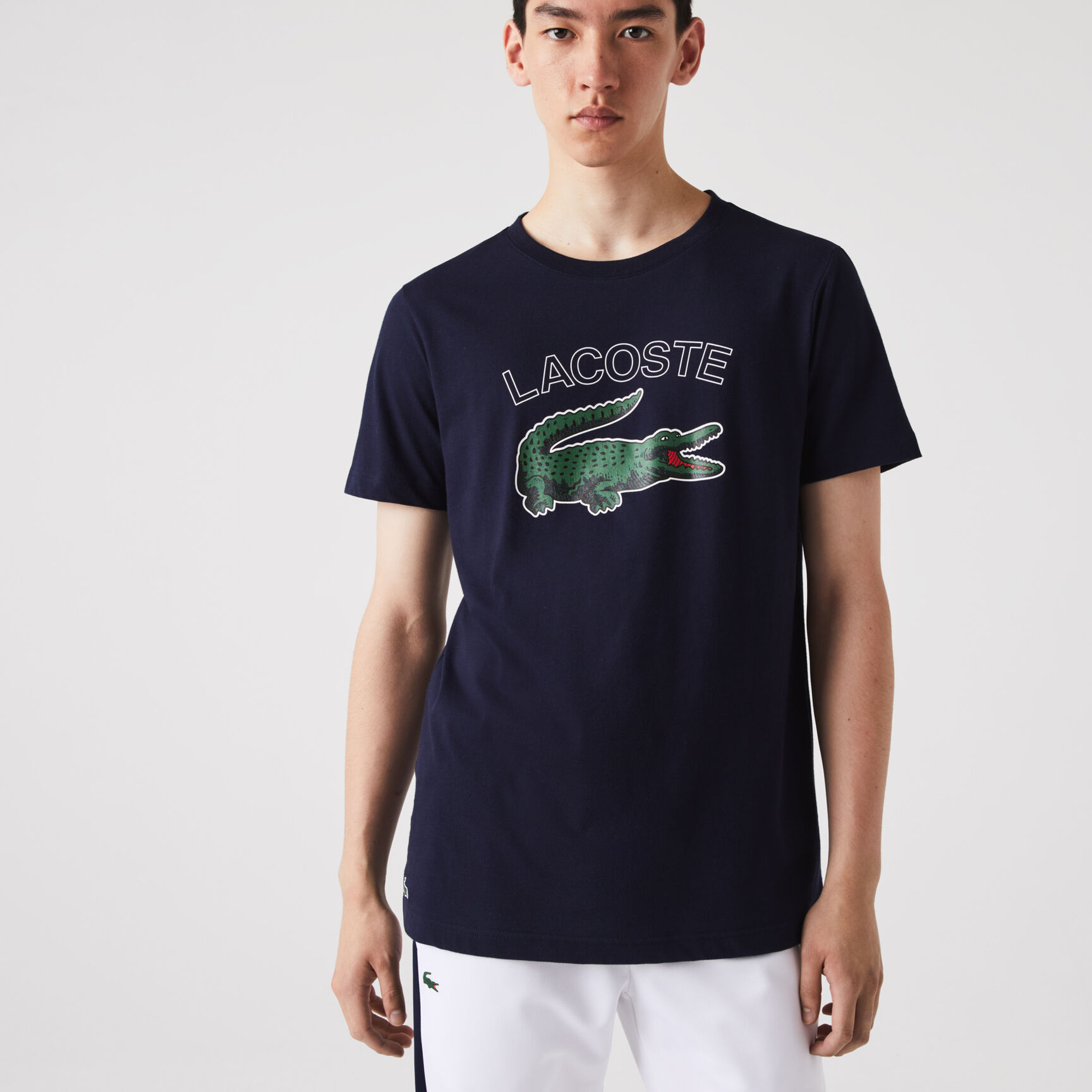 تيشيرت جيرسيه بطبعة تمساح للرجال مجموعة Lacoste SPORT