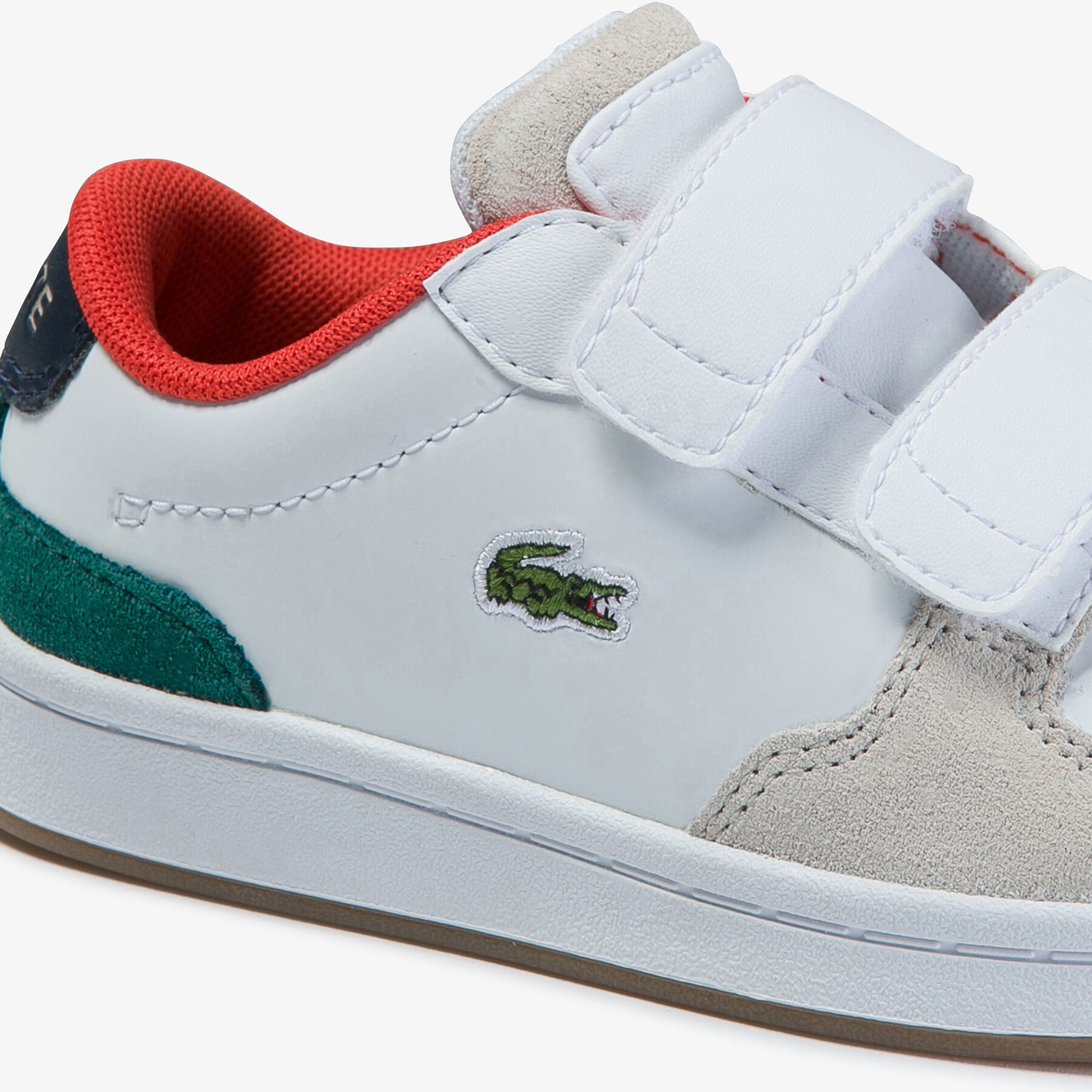 lacoste infants  masters cup metallic leather and suede sneakers