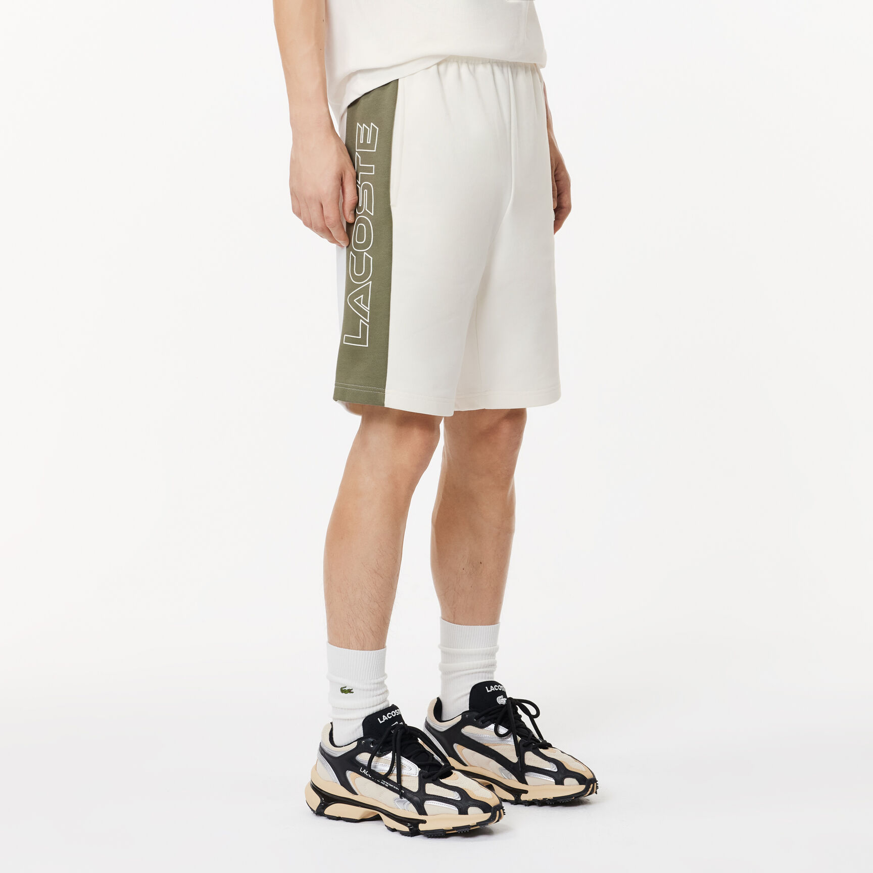 Printed Unbrushed Fleece Colourblock Jogger Shorts Printed Unbrushed Fleece Colourblock Jogger Shorts