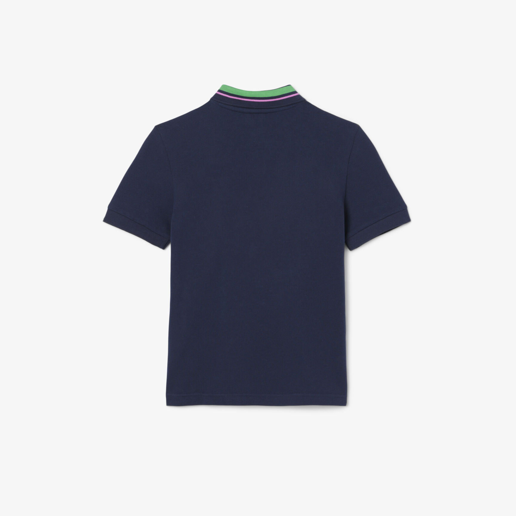 Stripe Collar Petit Pique Polo Shirt