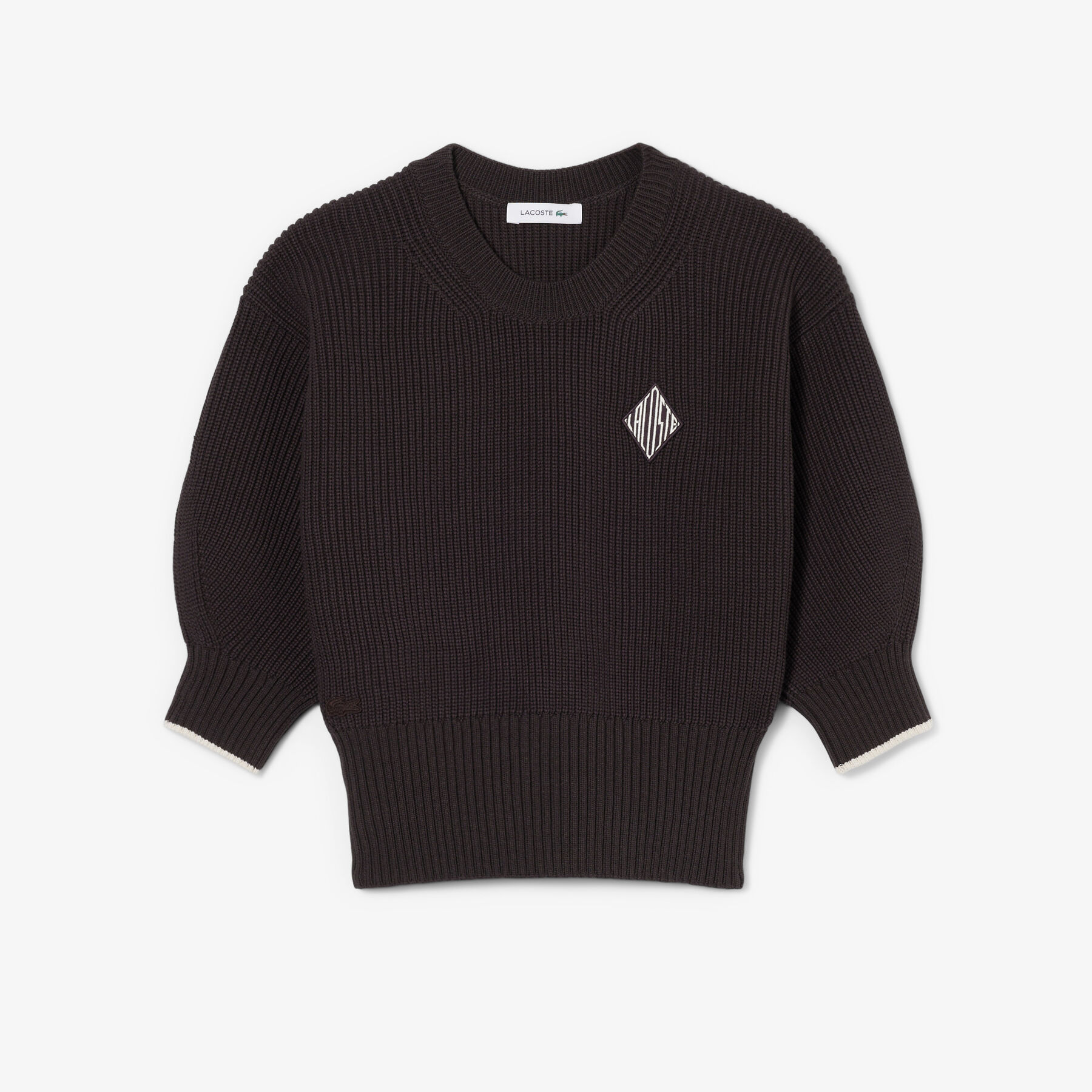 lacoste cotton crew neck sweater