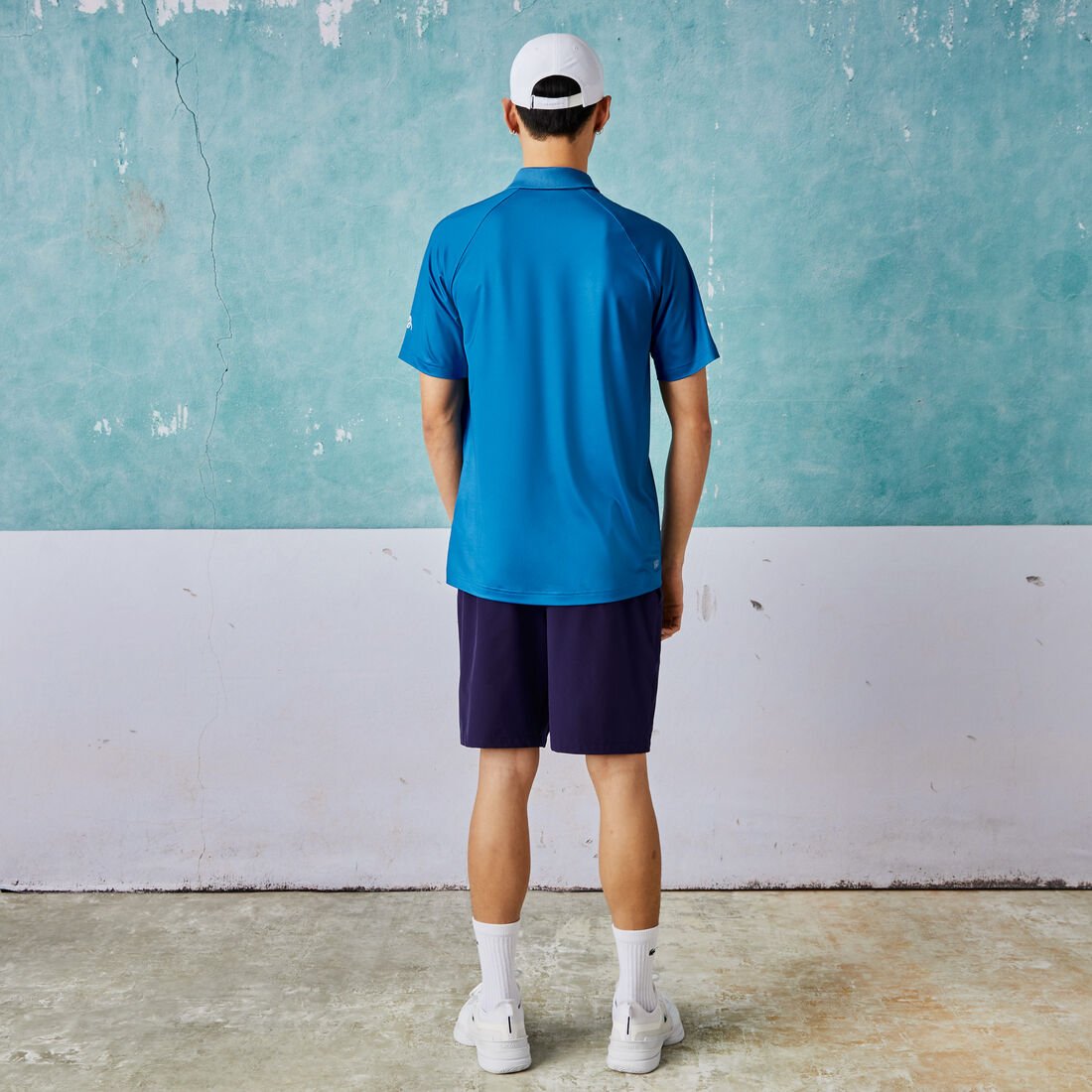 Men's Lacoste SPORT x Novak Djokovic Print Stretch Polo Shirt Men's Lacoste SPORT x Novak Djokovic Print Stretch Polo Shirt