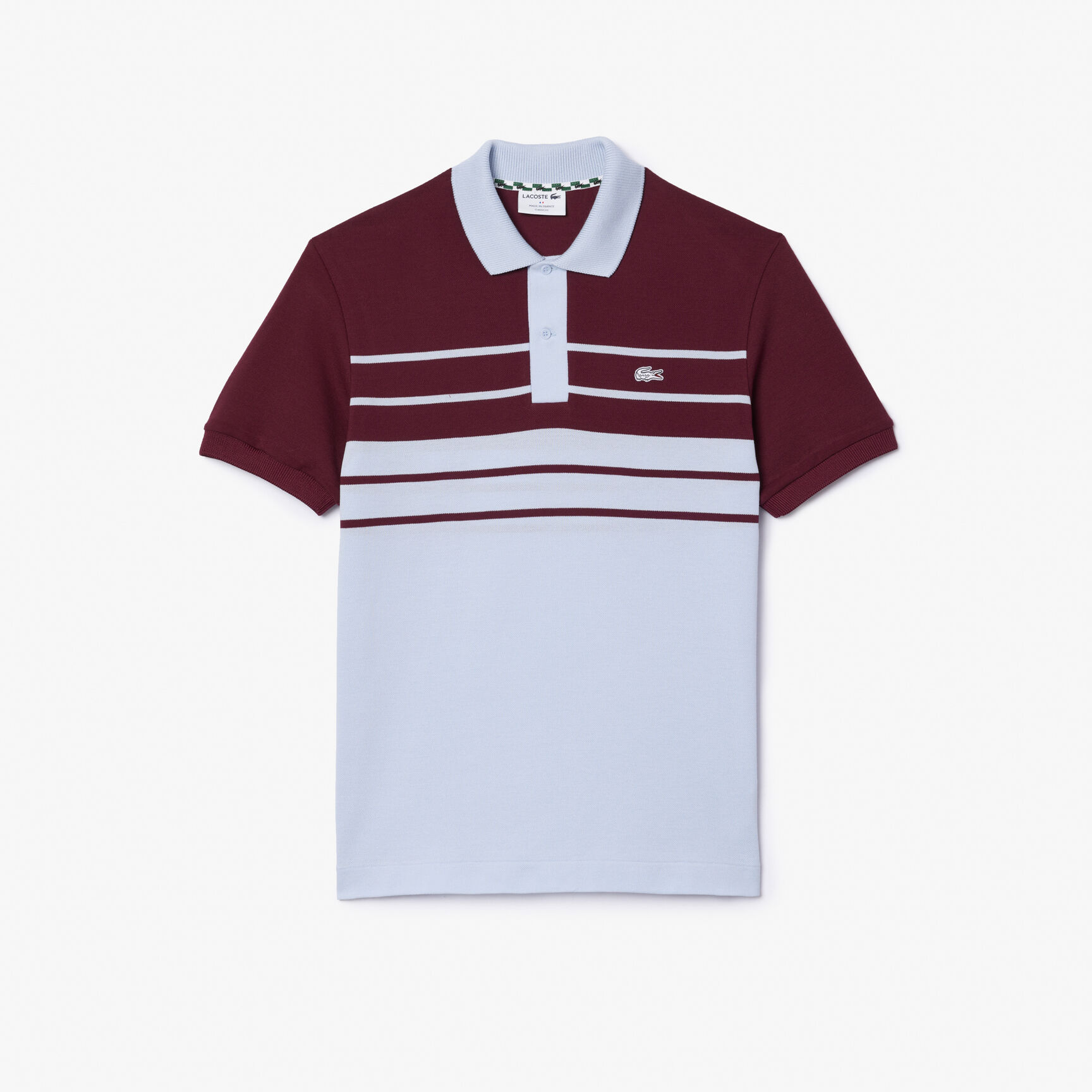 قميص بولو مخطط L.12.12 أصلي فرنسي الصنع قميص بولو مخطط L.12.12 أصلي فرنسي الصنع